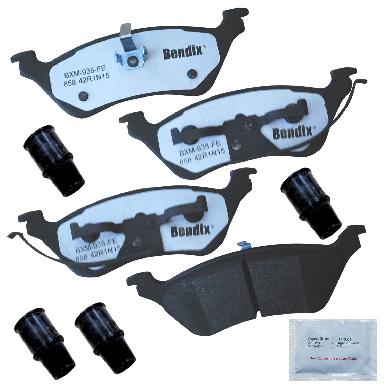 Bendix Fleet Metlok Mkd858Fm Semi-Metallic Rear Brake Pads For Chrysler Town & Country 2007-2001, Voyager 2008-2001, Dodge Carav