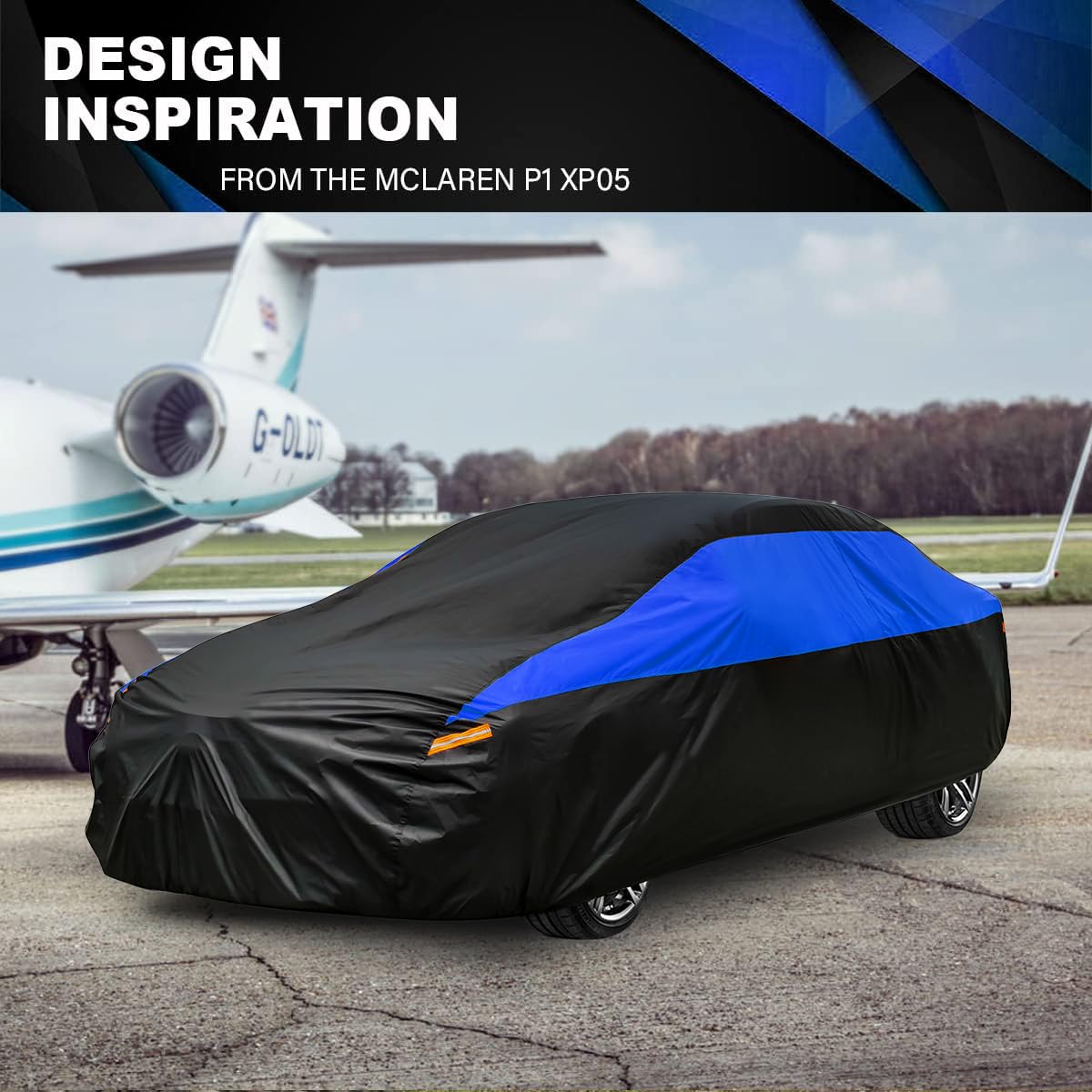 Gunhyi Car Cover For Automobiles All Weather Waterproof, Universal Fit Sedan Buick Roadmaster/Riviera, Chevrolet Caprice, Ford C