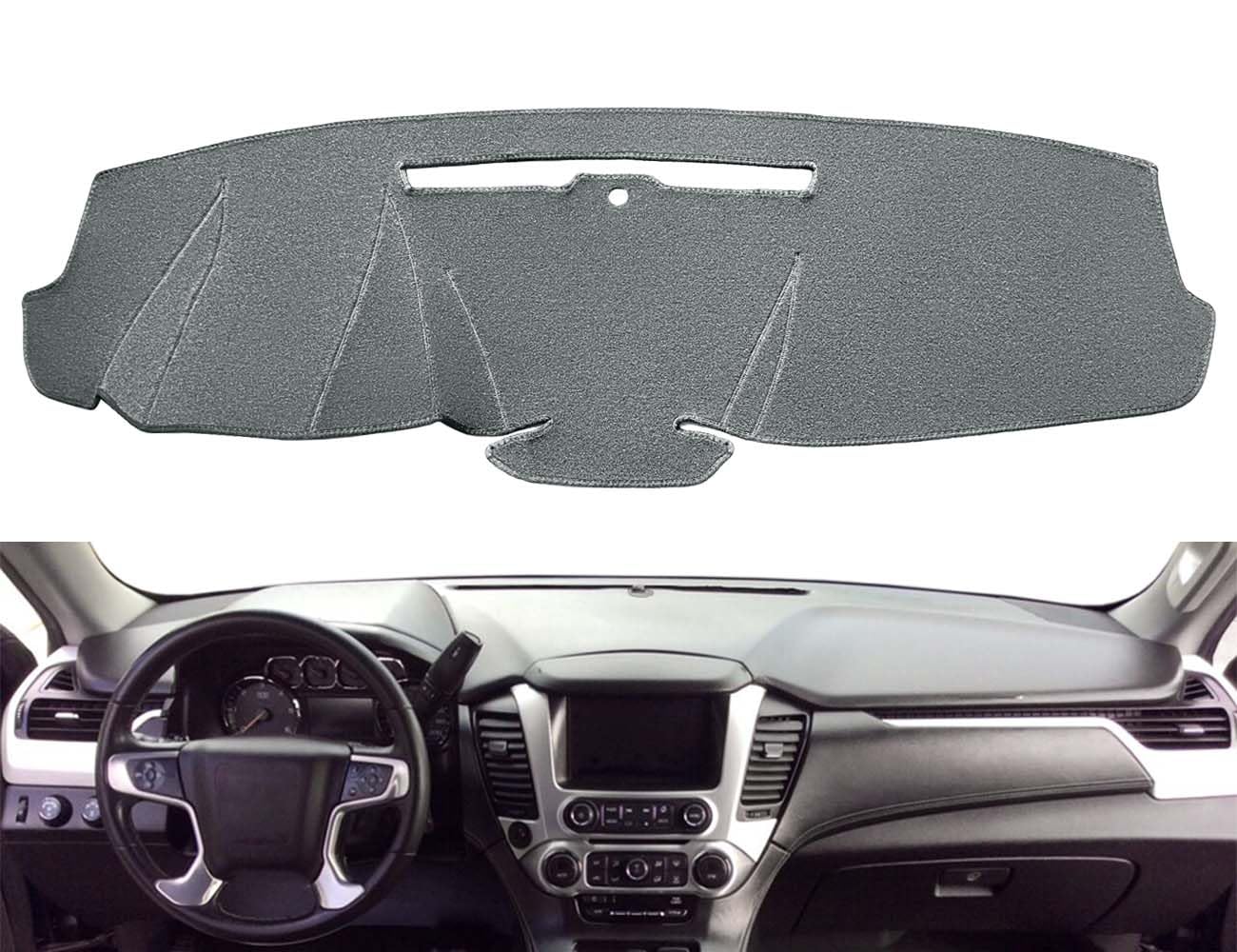 Yiz Dashboard Mat Dash Cover Custom Fit For 2015-2020 Chevy Chevrolet Tahoe Suburban/Gmc Yukon Without Forward Collision Alert, 