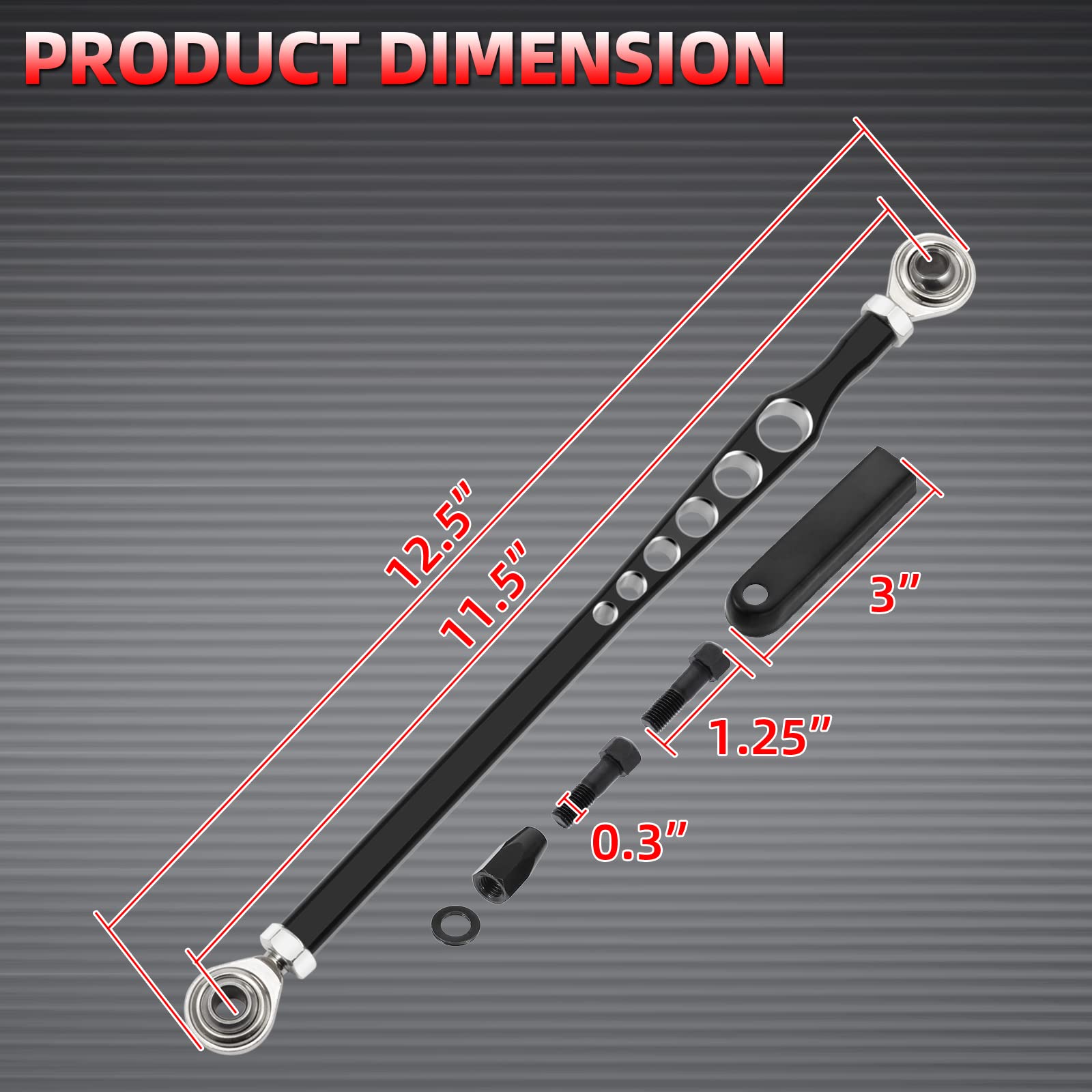 Amazicha Black Gear Shift Linkage Compatible For Harley Softail Touring Electra Street Glide Road Glide Road King Tri Glide 1986-2024