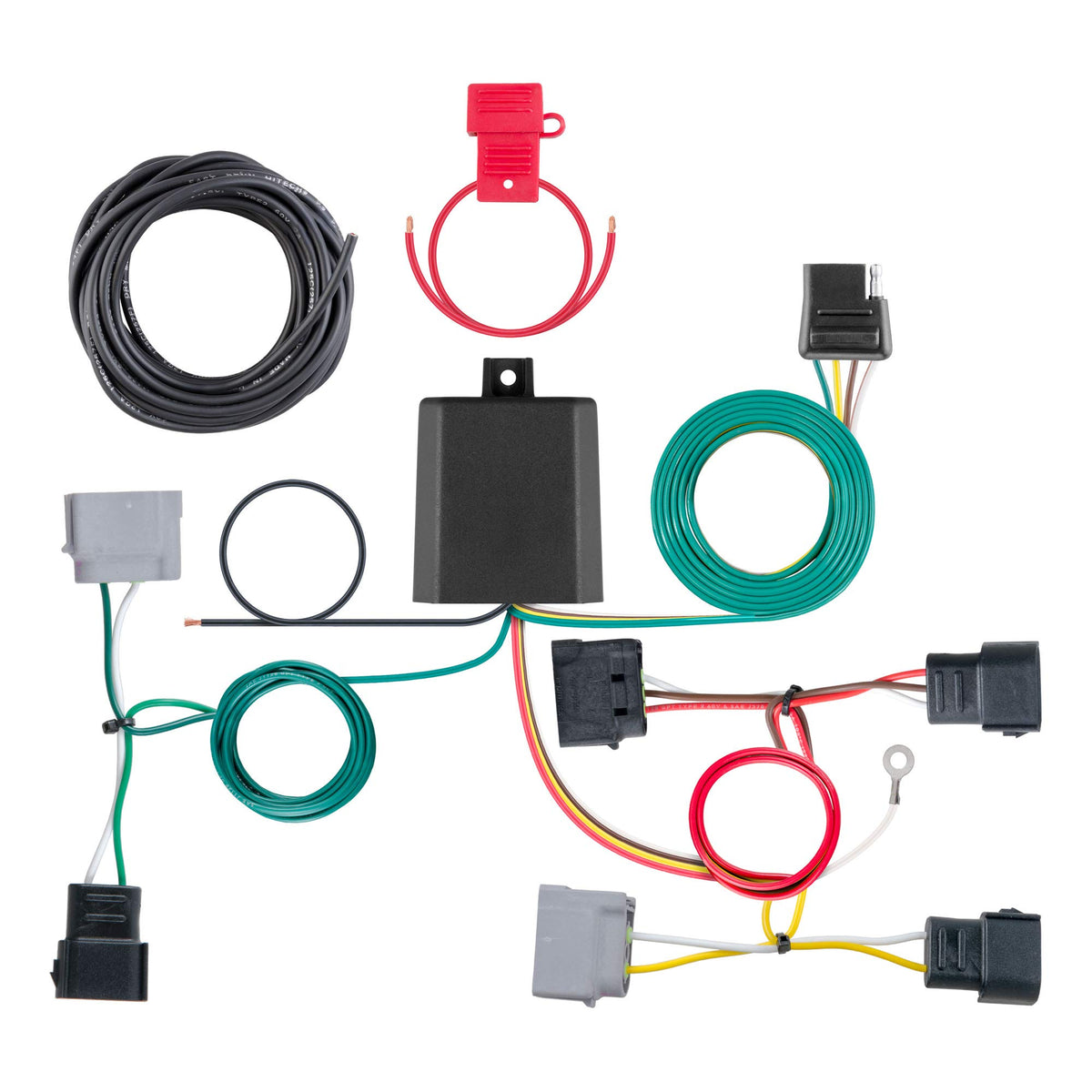 CURT 56345 Vehicle-Side Custom 4-Pin Trailer Wiring Harness, Fits Select Ford Escape, Mazda Tribute , Black