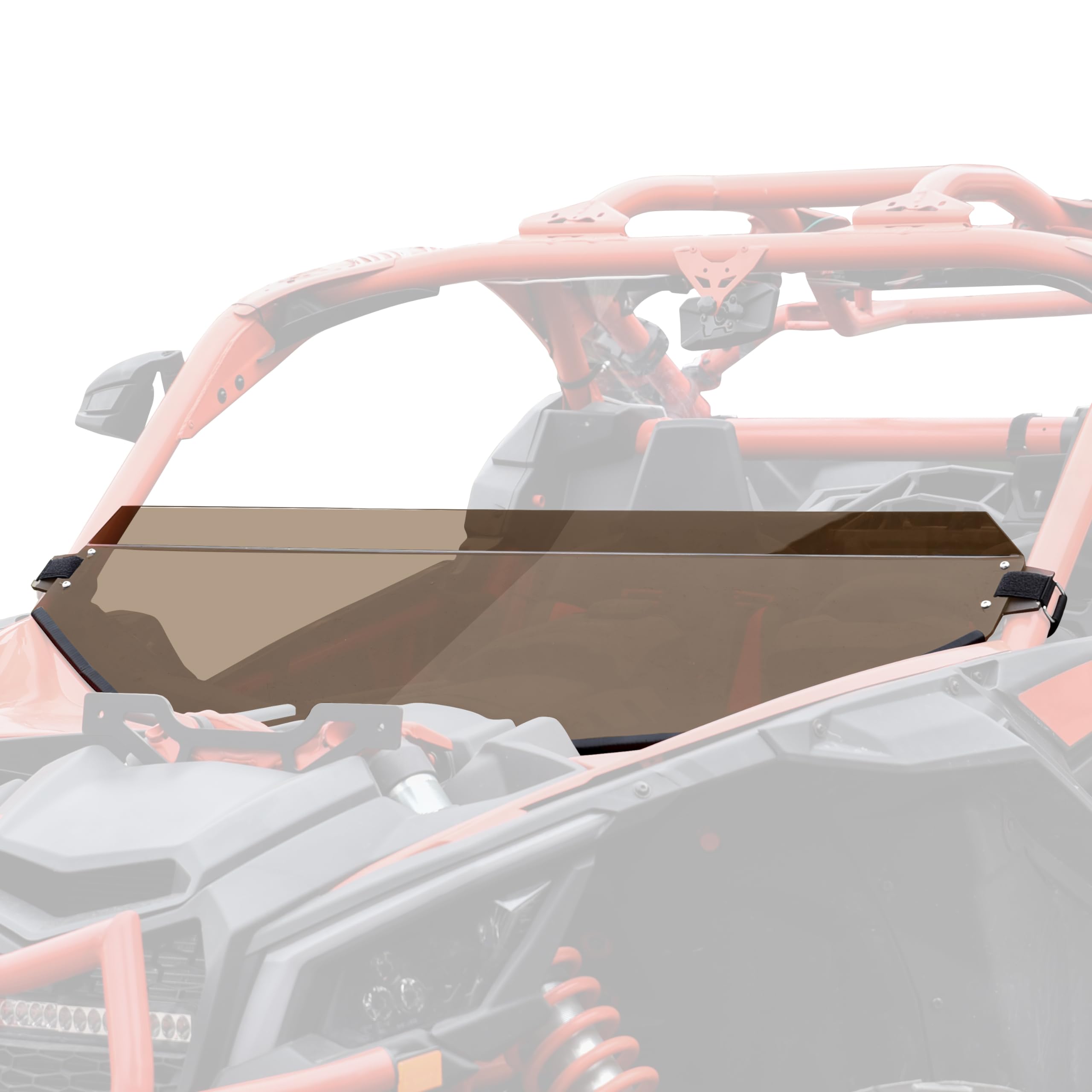 Sautvs X3 Dark Tinted Half Windshield, Poly Vented Mid Windscreen Window For Can-Am Maverick X3 Xrs Xds Turbo R Max 2017-2025 Accessories