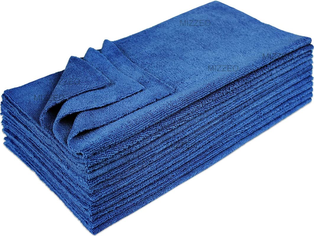 MIZZEO 300GSM Standard Microfiber Towels for polishing and Car Drying Towels, Softer and More Absorbent, LintFree, for Househol