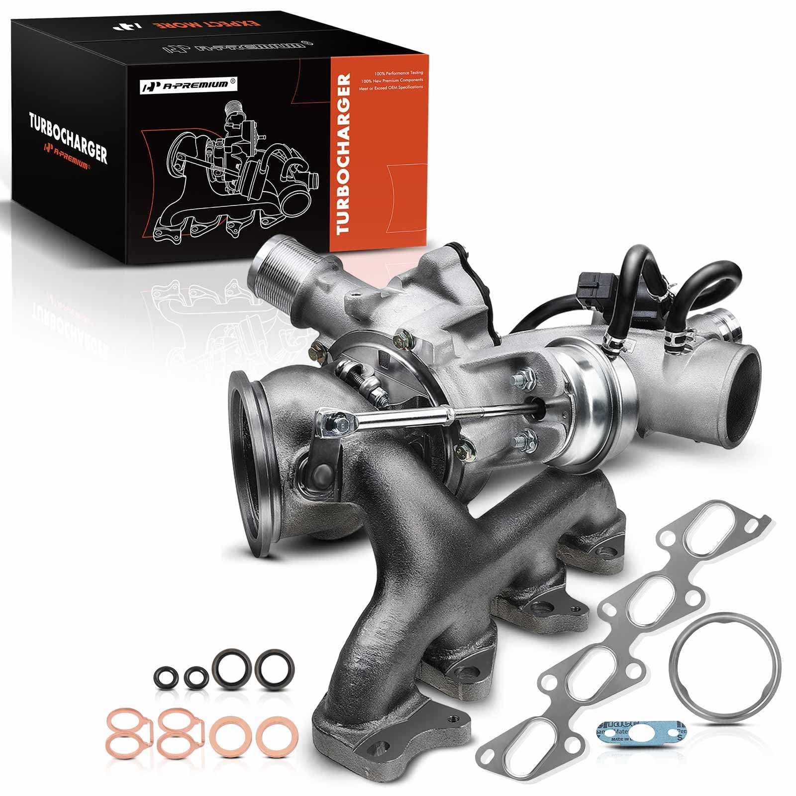 A-Premium Complete Turbo Turbocharger with Gasket Kit Compatible with Chevy Chevrolet Cruze 2011-2019 & Sonic 2012-2020 & Trax 2
