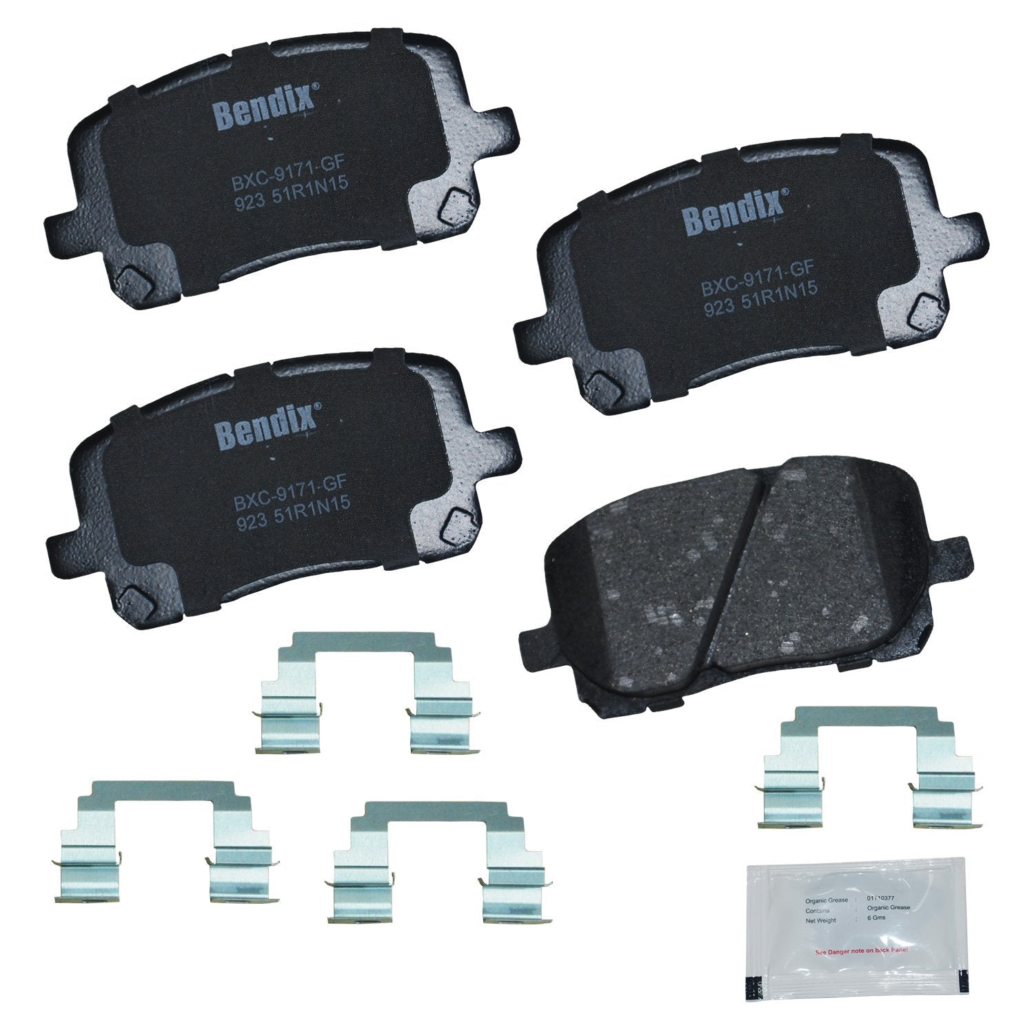 Bendix Priority1 Cfc923 Ceramic Front Brake Pads For Pontiac Vibe 2008-2003, Toyota Corolla 2008-2003, Matrix 2008-2003