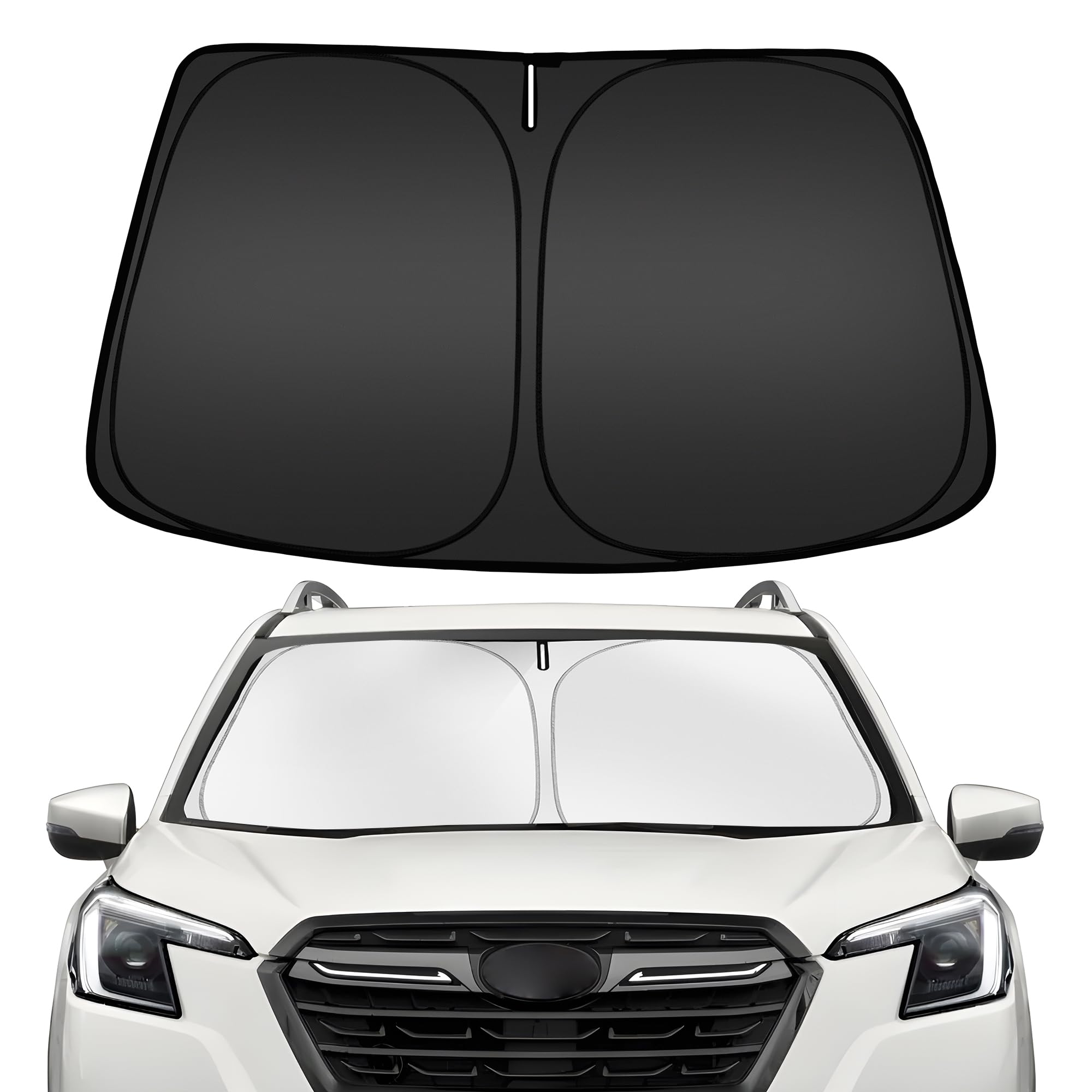 Arismotor Windshield Sun Shade For S-Ubaru Forester 2019-2024, Custom Fit Foldable Front Window Sunshade Sun Visor Protector, Bl