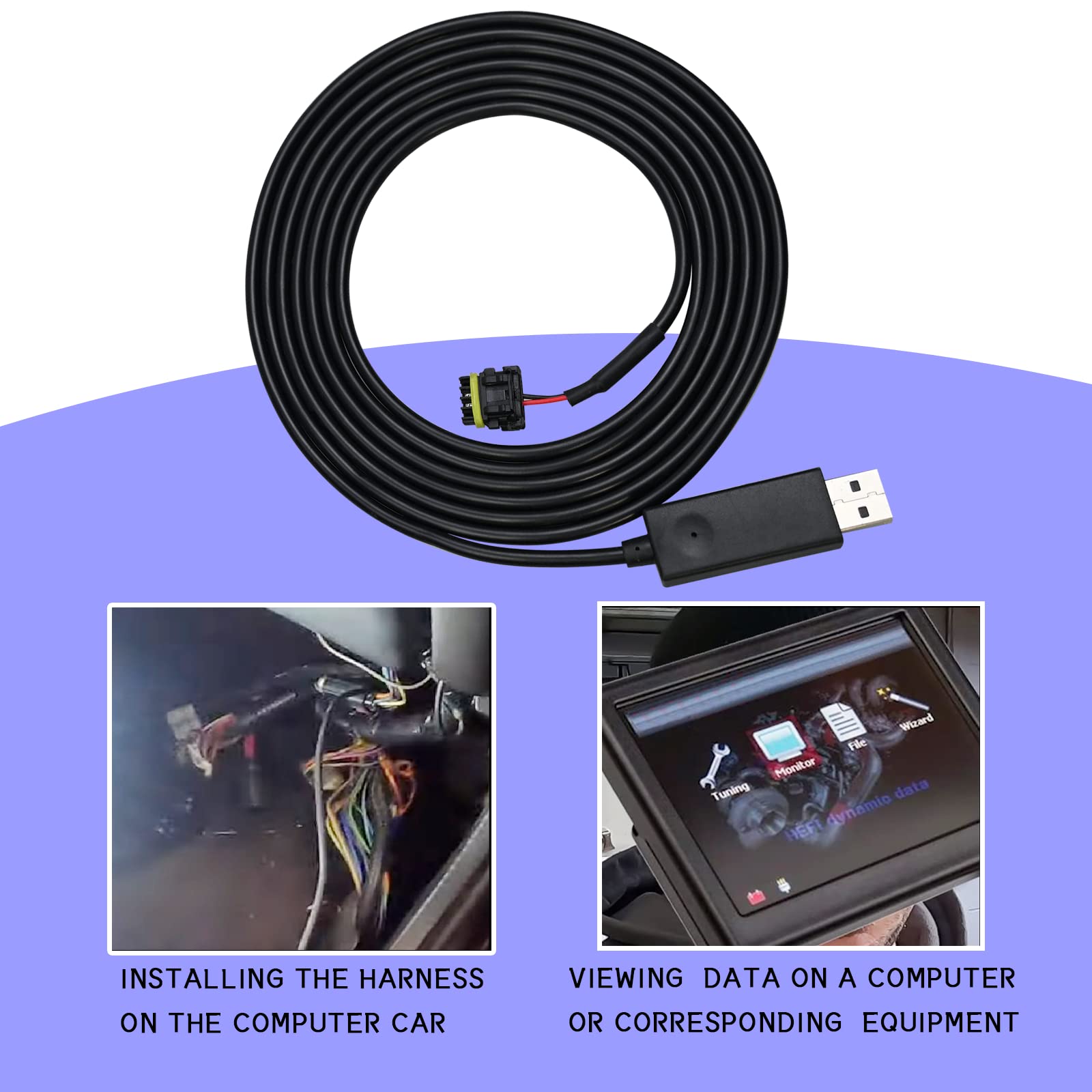 For Holley Efi Usb/Can Harness,For Holley 558-443 Sniper Efi Terminator X Can To Usb 8Ft Communication Cable,Vanshly