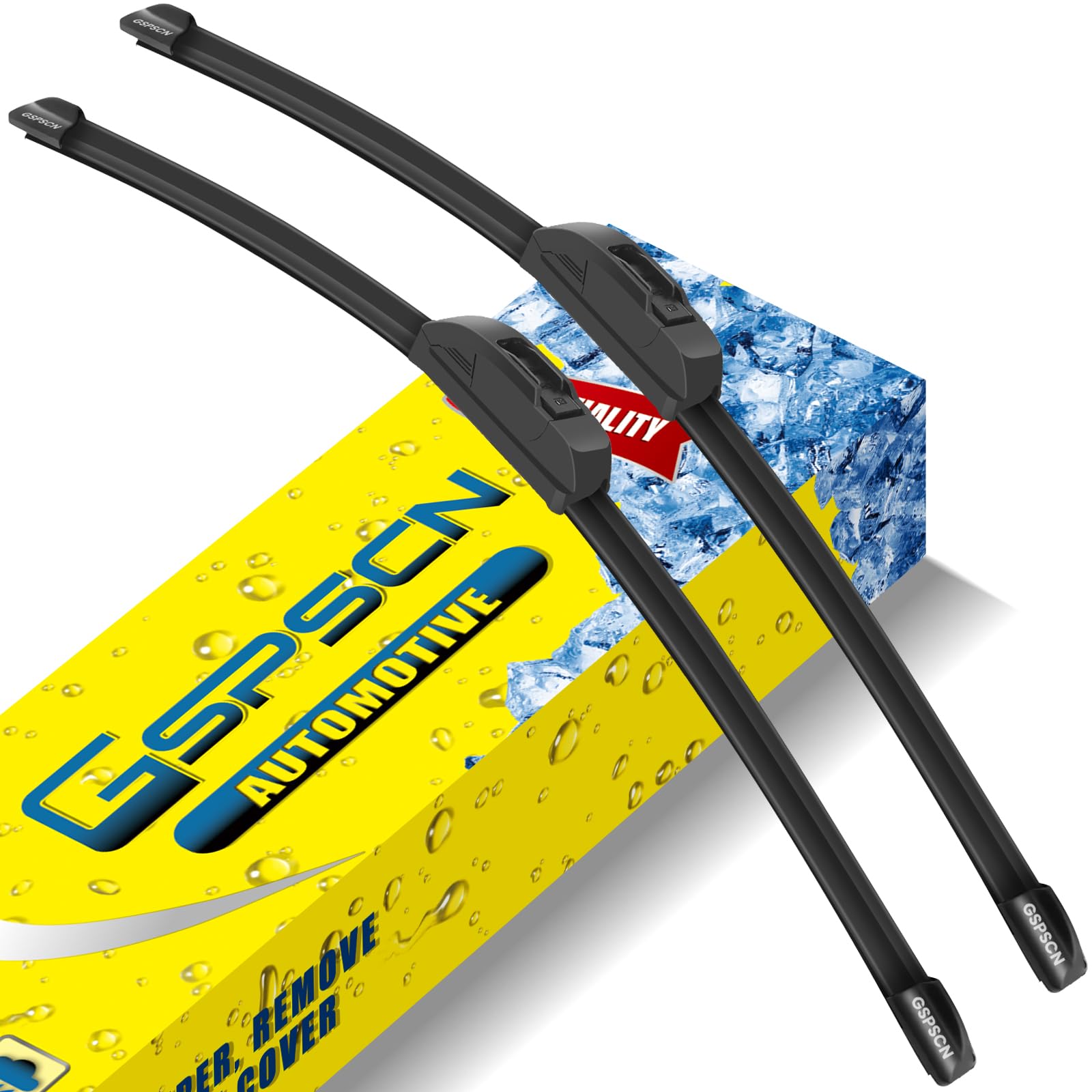 Gspscn Oem Quality 22''+22'' Premium Original Replacement Windshield Wiper Blades,Quiet And Durable Stable High Performance All-Season Auto Wiper Blades For J Hook (Pack Of 2)