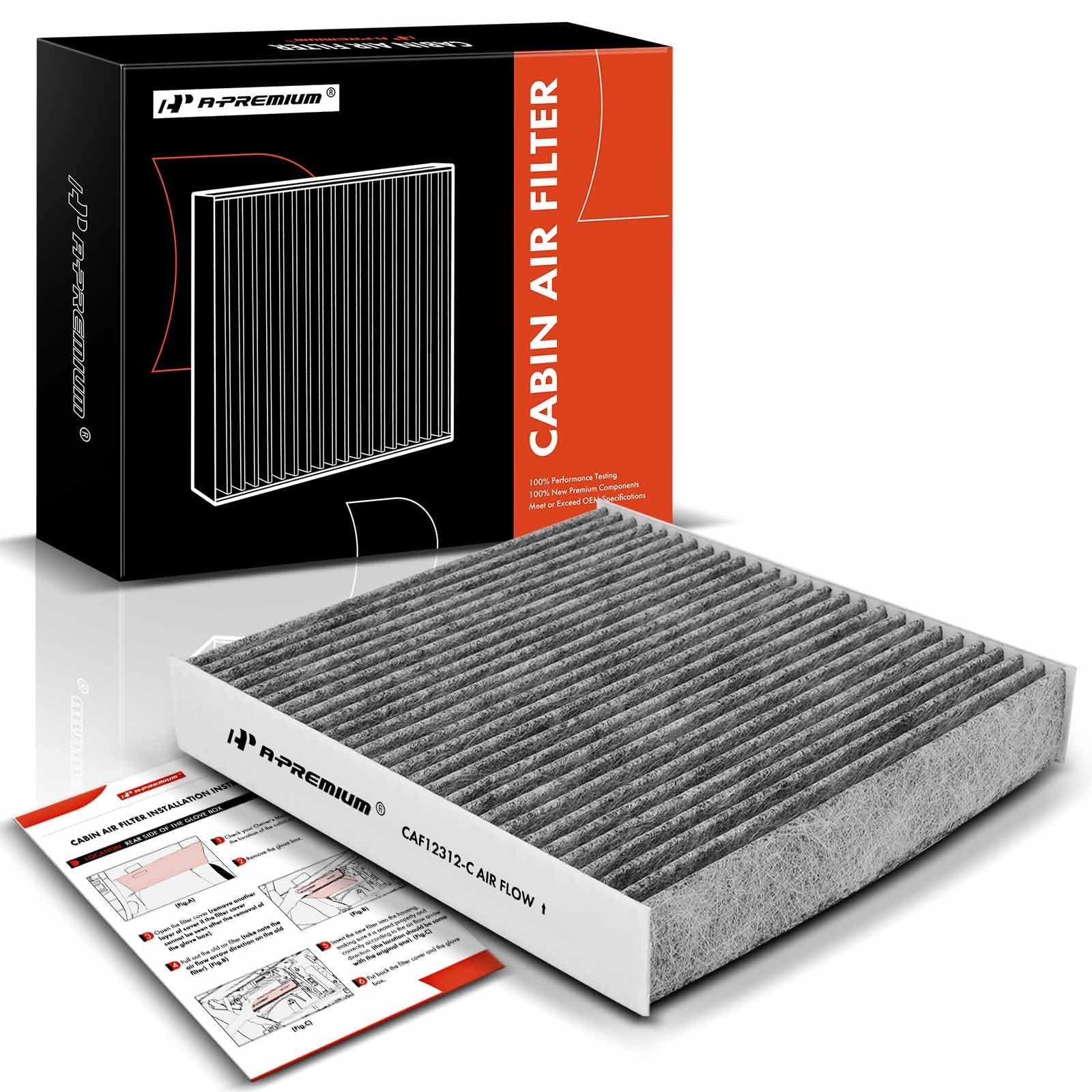 A-Premium Cabin Air Filter With Activated Carbon Compatible With Nissan Versa 2020-2023 1.6L, Kicks 2018-2023 1.6L, Replace# 278