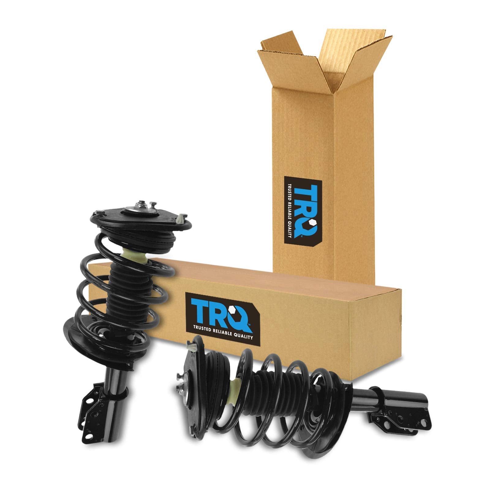 Trq Front Strut & Coil Spring Assembly Set Driver & Passenger Sides Compatible With 06-11 Buick Lucerne 06-10 Cadillac Dts