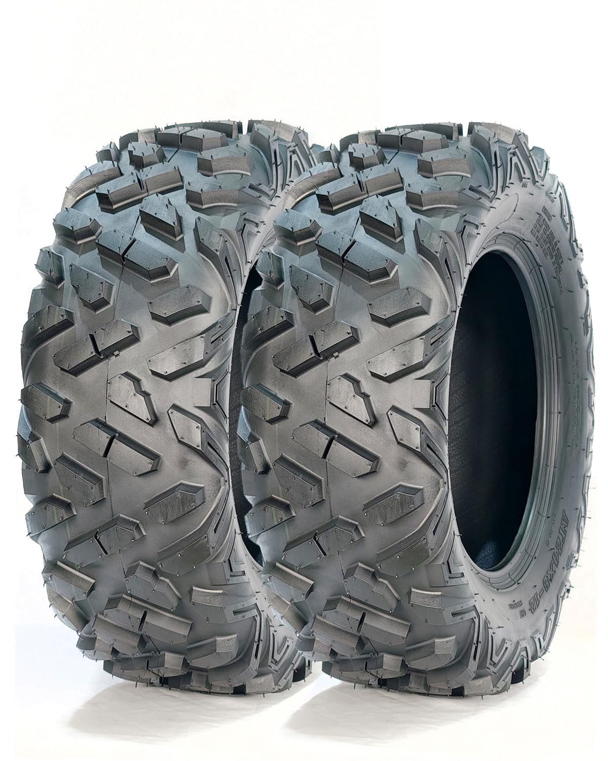 GarveeTech Set of 2 ATV UTV All-Terrain Tires 25x10-12, 6PR Tubeless Heavy Duty Off-Road Tires for Mud & Sand, Durable Off-Road 