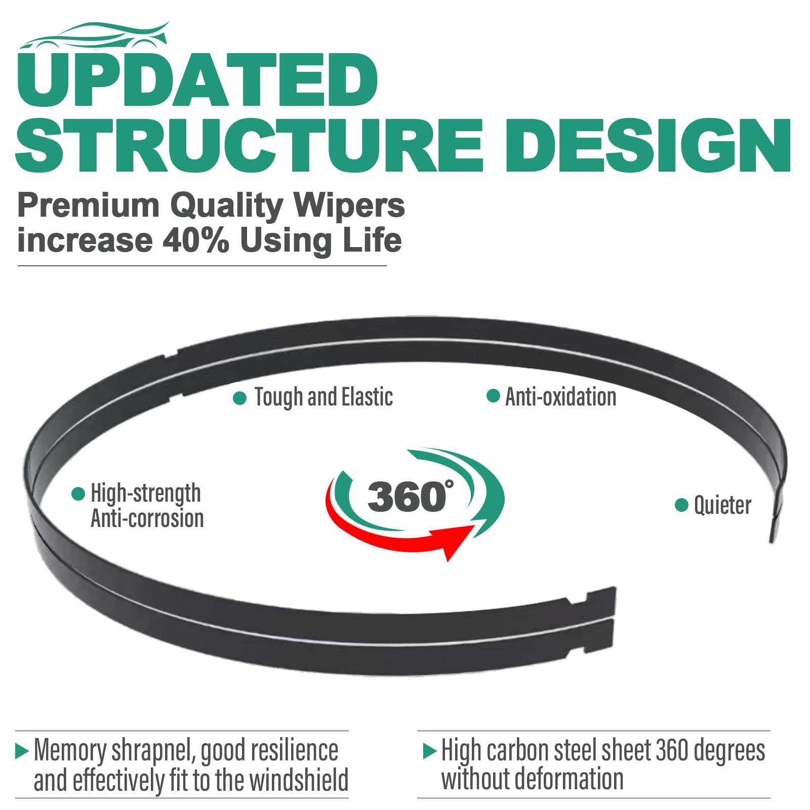 24+17+13 Windshield Wipers Blade For Terrain Chevy Equinox 2010-2017 Oe Replacement All-Season Front And Rear Windshield Wiper Blade,Top Lock 19Mm