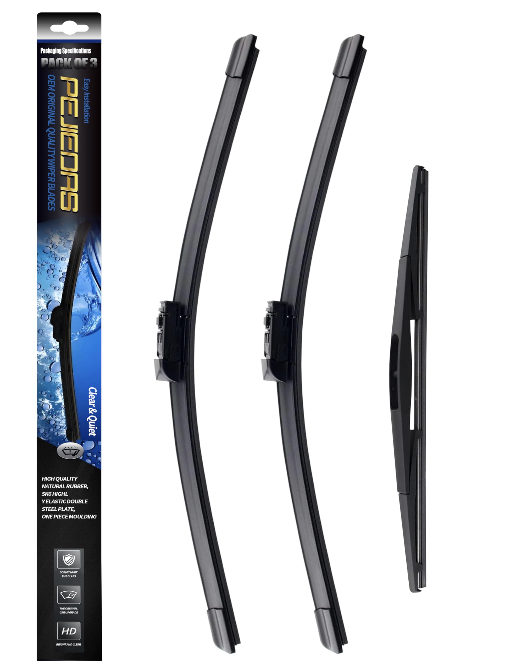 3 Wiper Blades For Subaru Forester 2019 2020 2010 2022, Front Wiper Blades + Rear Wiper Blades, Oe Original Style (26 + 17 + 14 - Pack Of 3)