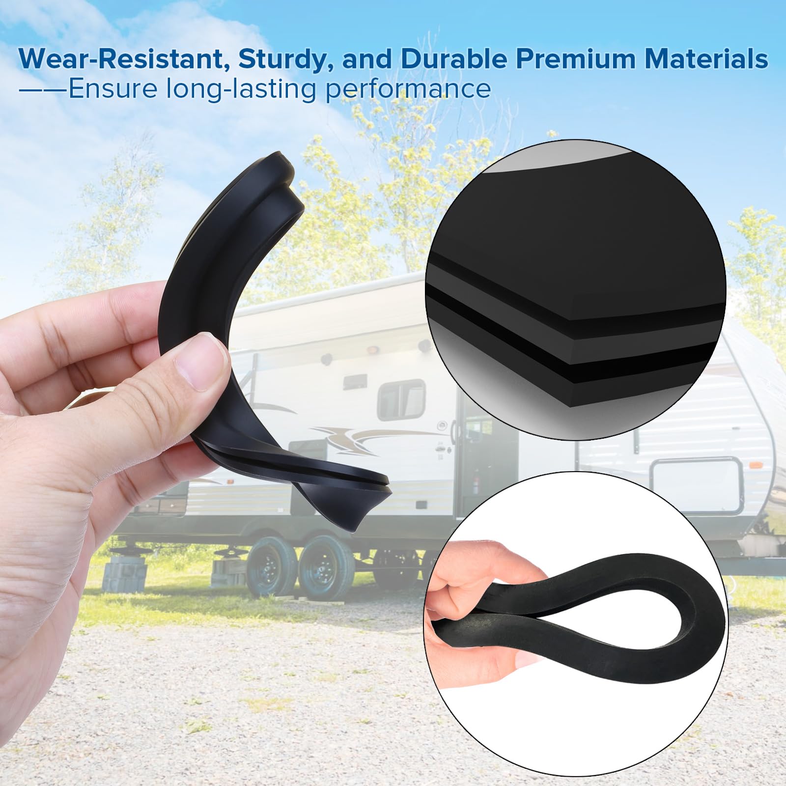 Xqiqx Rv Toilet Seal, 385311652 Rv Toilet Replacement Seal And 385311658 Rv Toilet Flush Seal Compatible With Dometic 300/310/32