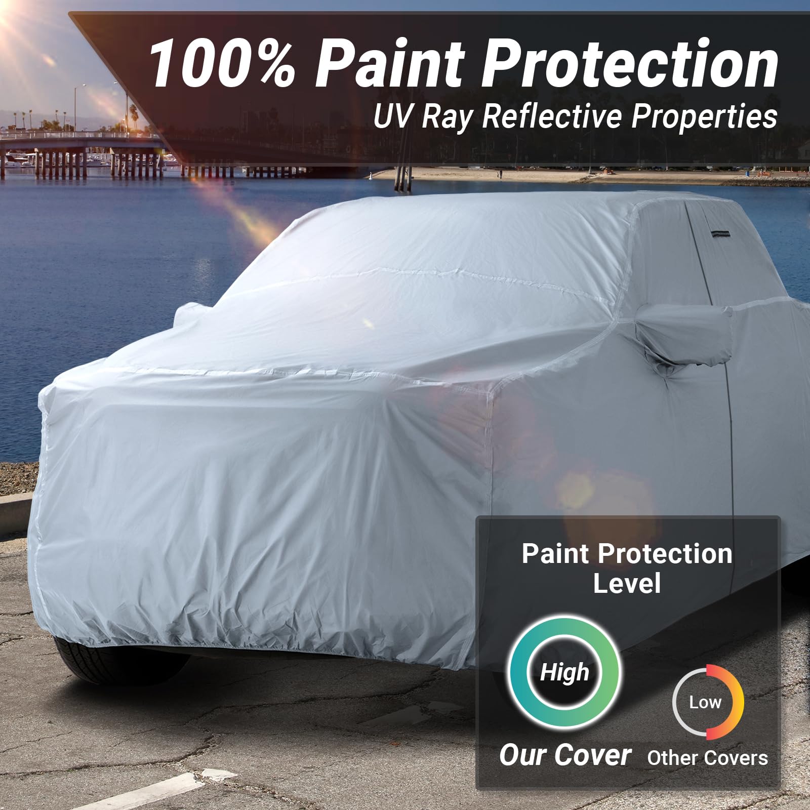 iCarCover Premium Truck Cover for Toyota Tacoma (Year Fits 2016-2023) Double Cab, 5.0 ft. Short Bed Waterproof All Weather Rain