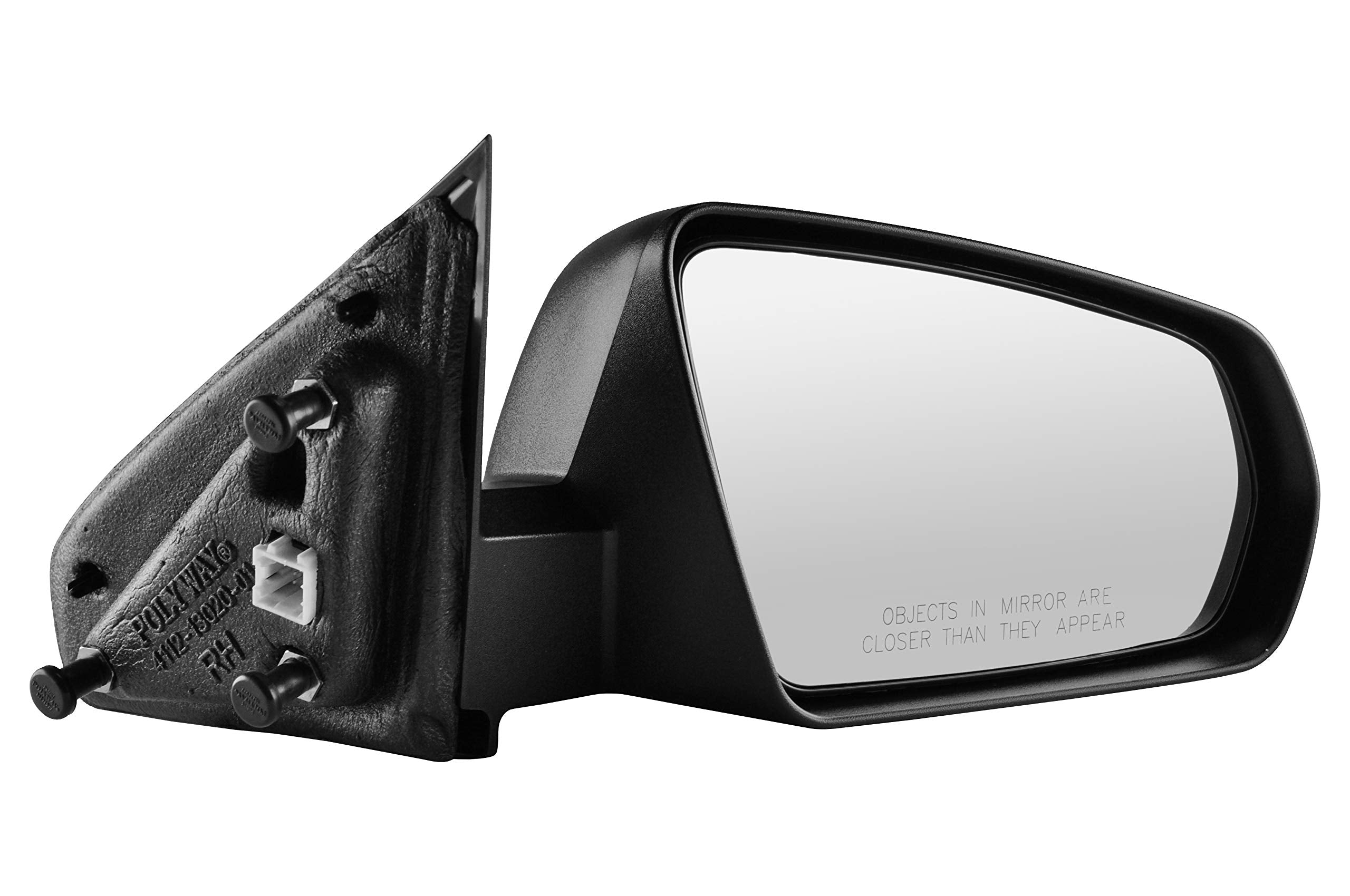 Dependable Direct Right Passenger Side Textured Power Operated Non-Folding Side View Mirror For 2008-2014 Dodge Avenger - Partsl