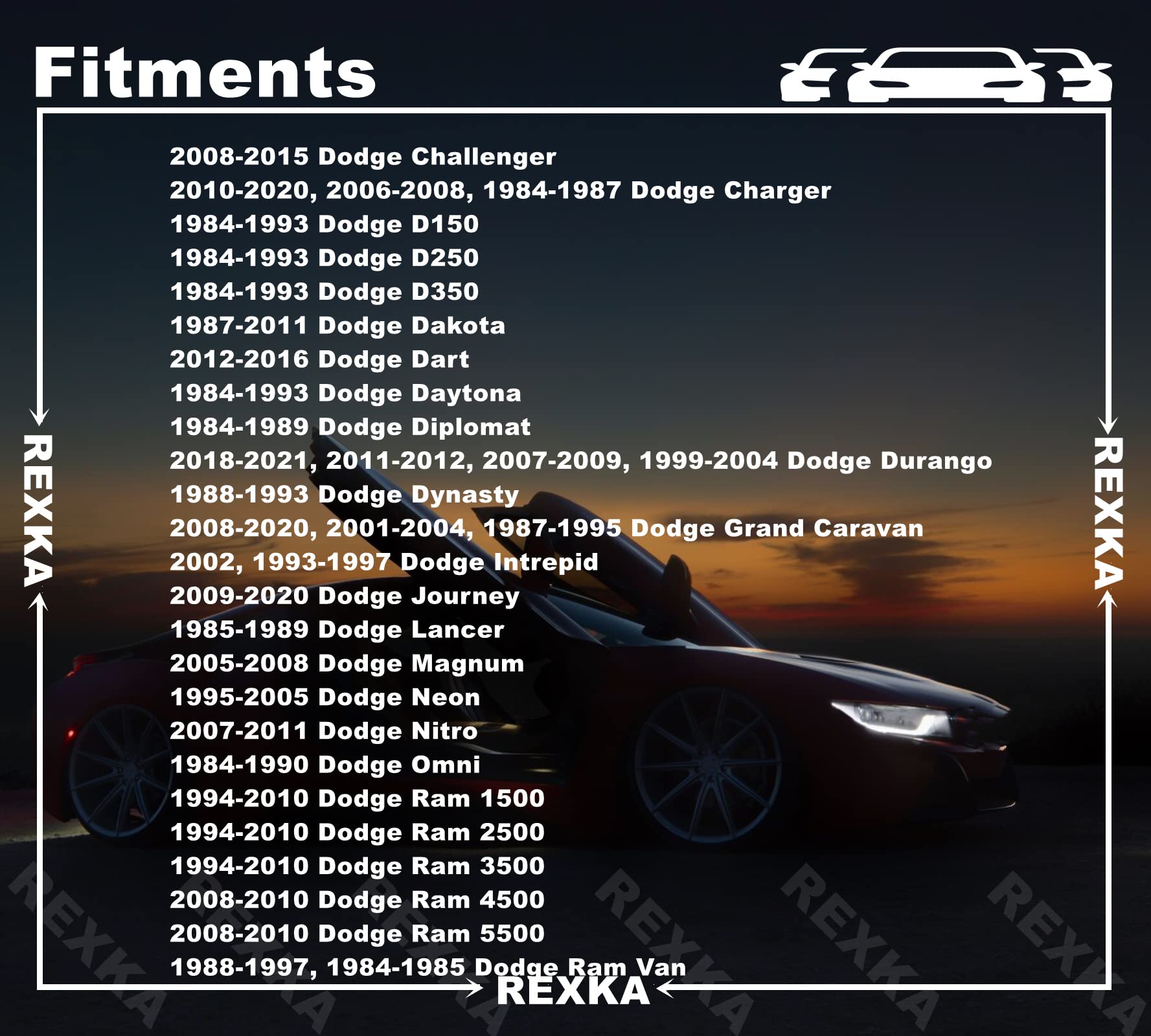 Rexka 101Pcs Fender Bumper Shield Fender Liner Push Pin Retainer Clips 6030441 For Jeep Dodge Ram Chrysler + Multipurpose Auto T