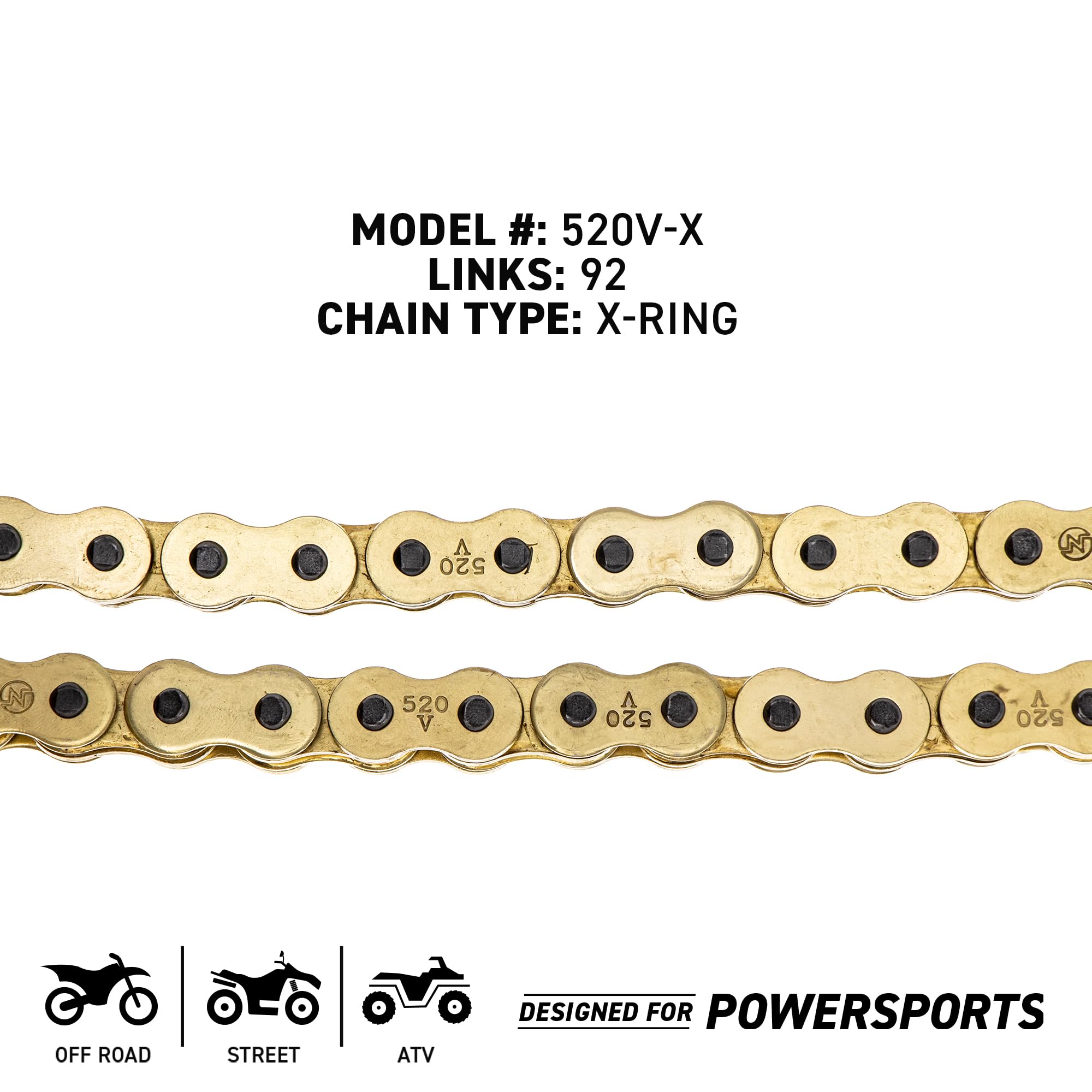 Niche Gold 520 X-Ring Chain 92 Links With Connecting Master Link