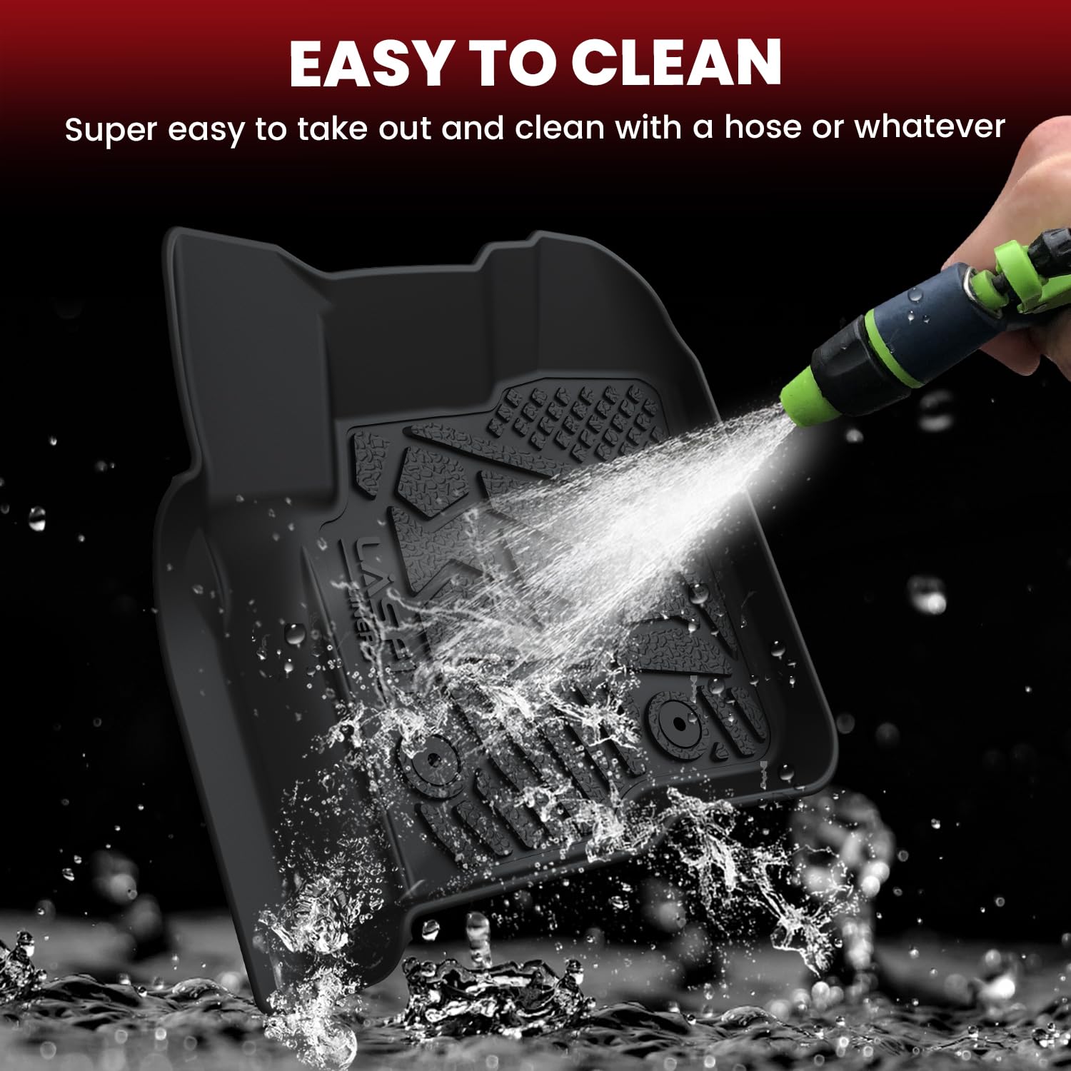 Lasfit Floor Mats For Ford F250 F350 2012-2016 Super Duty Crew Cab Without Manual Transfer Case Shifter All Weather Protector Tp