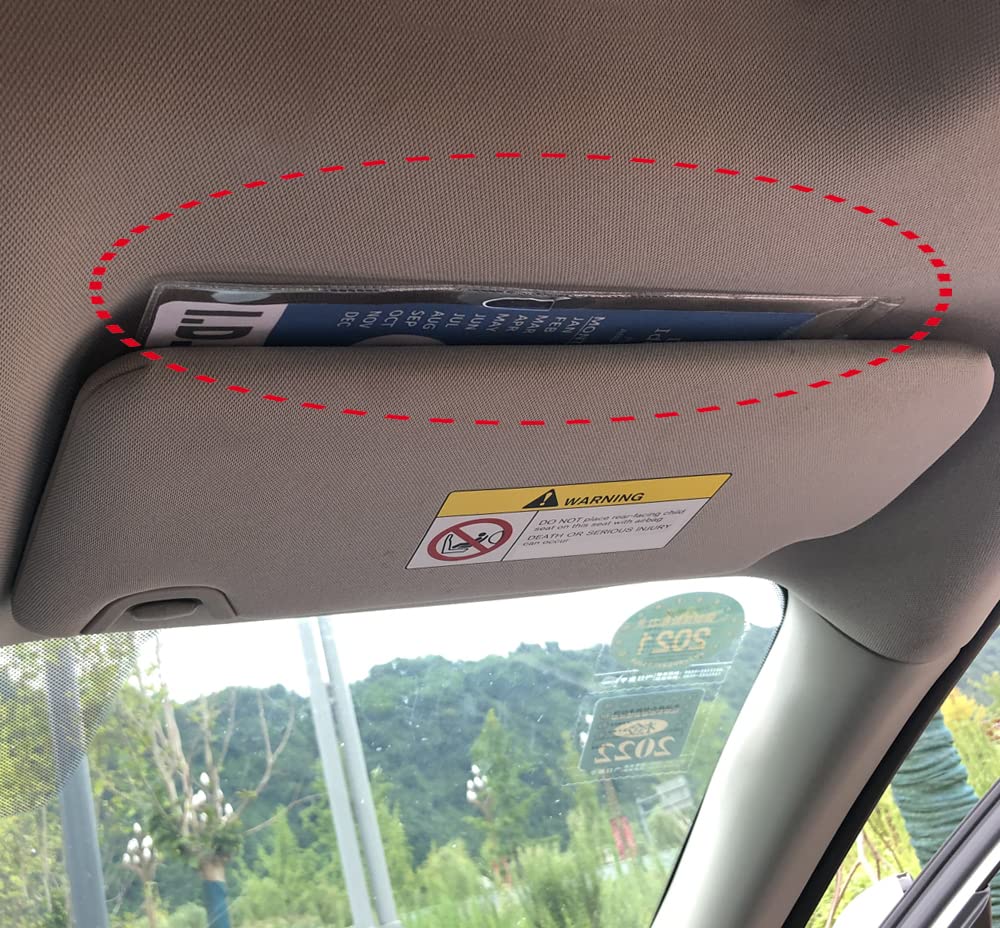 Lofrcin 2 Pcs Handicap Placard Holder For Auto, Ultra Transparent Handicapped Placard Holder, Handicap Parking Sign Holder With