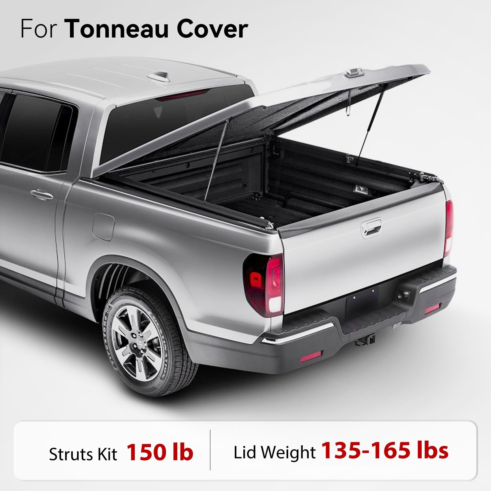 Vepagoo 38 Inch 150Lb/667N Gas Struts Shocks For Heavy Duty Lid, Lift Support For Tonneau Cover Truck Rv Bed Snowmobile Trailer