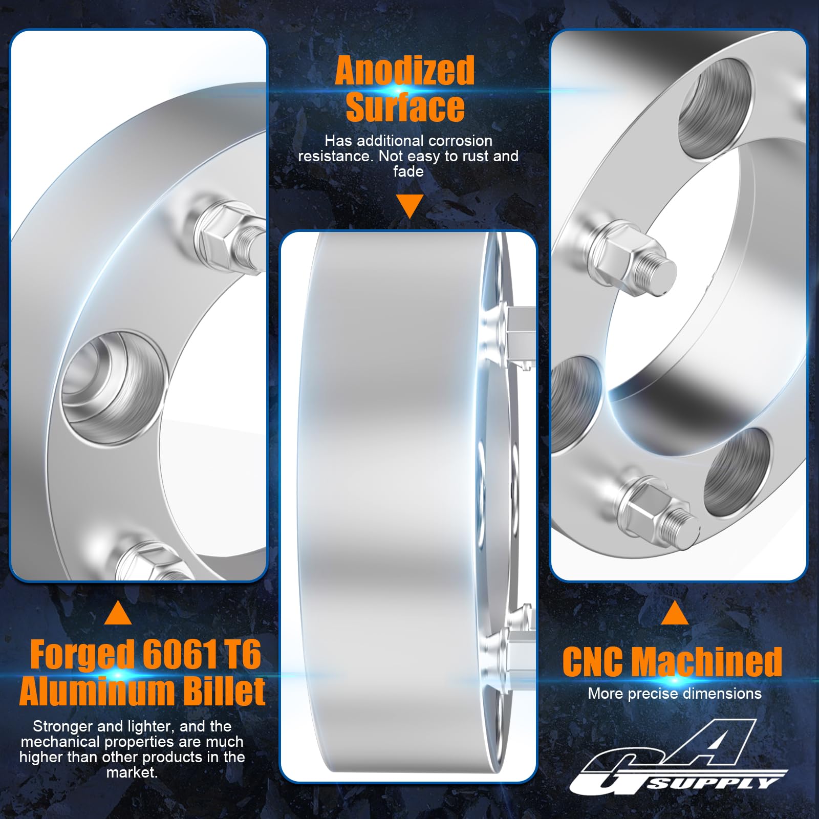 GAsupply 2'' 4x137 ATV Wheel Spacers 10x1.25 Studs Fit for CAN-AM Commander Outlander Kawasaki Mule, 4 Lug 4x137mm 50mm Wheel Sp