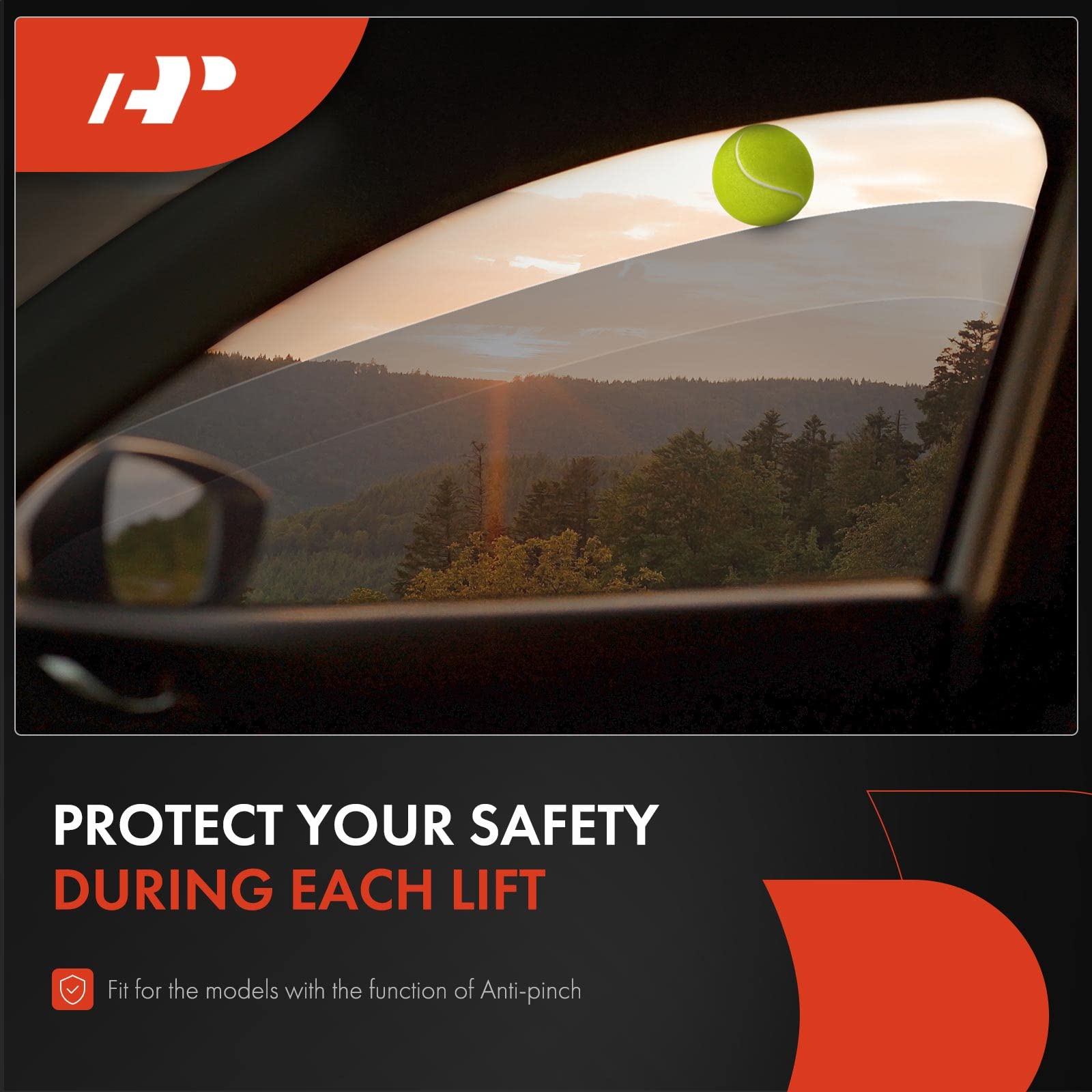 A-Premium Front Left Power Window Lift Motor Compatible with Hyundai Sonata 2006 2007 2008 2009 2010 Sedan, Driver Side, with Anti-Clip Function, Replace# 82450-3K011