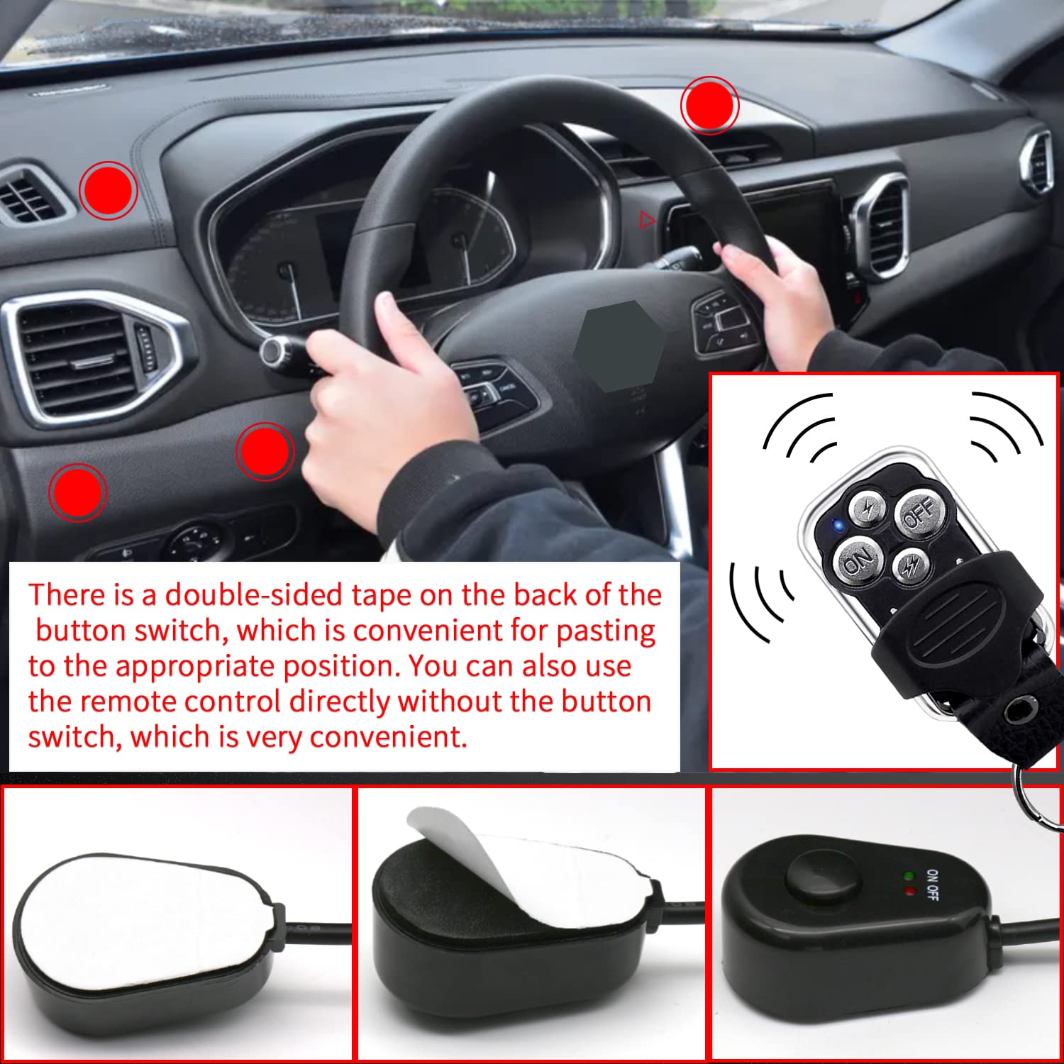 Led Lights Bar Remote Control Wiring Harness Kit 4 Leads Dc12V On-Off Switch Power Relay Blade Fuse 14Awg Core Cable Wiring Harness Kit Fit For Led Driving Lights Bar Work Auxiliary Lights