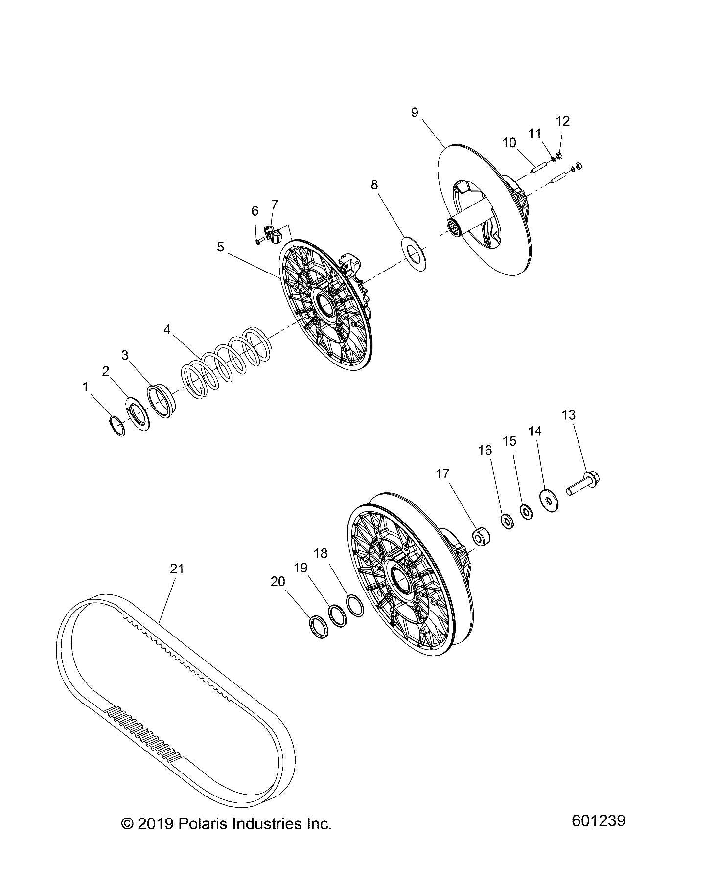 Polaris Snow Snowmobile Performance Drive Belt, Part 3211174 - Compatible With Specific Models Of Polaris Snowmobiles, Runs At O