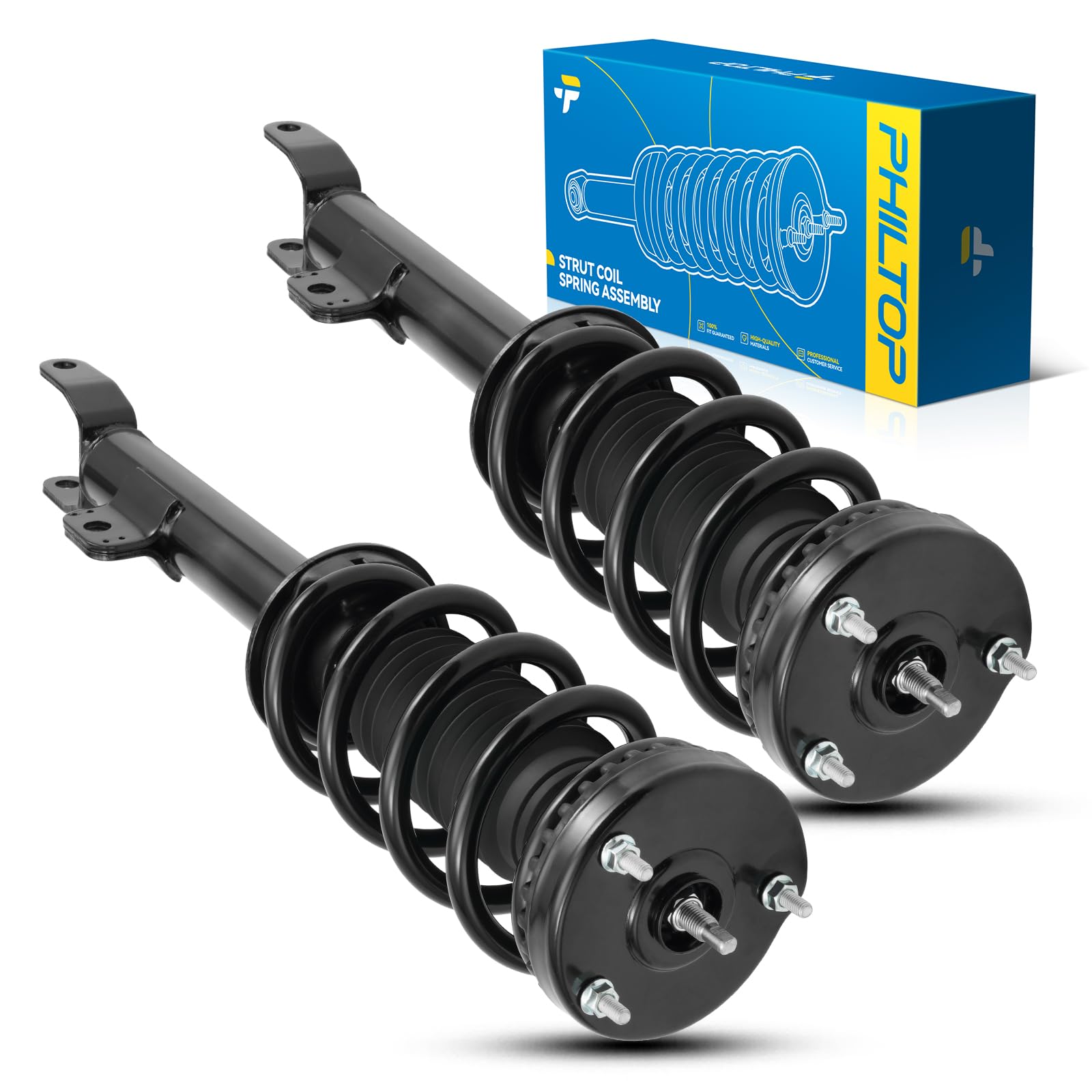 Philtop Front Struts For Charger 2012-2017 3.6L, Charger 2019-2022 3.6L, Challenger 2012-2022 3.6L, Shock Absorber Complete Susp