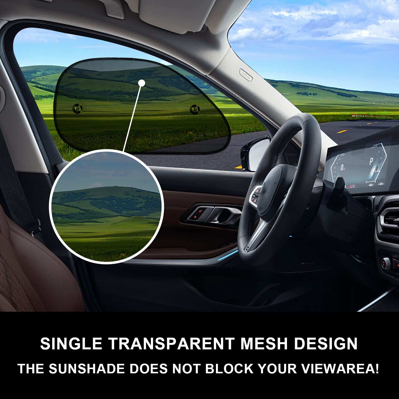 5Pack Set Car Window Shade, Auto Sun Shades for Side and Rear Window, Protection from Sun UV Rays & Heat, Sun Shade with Suction