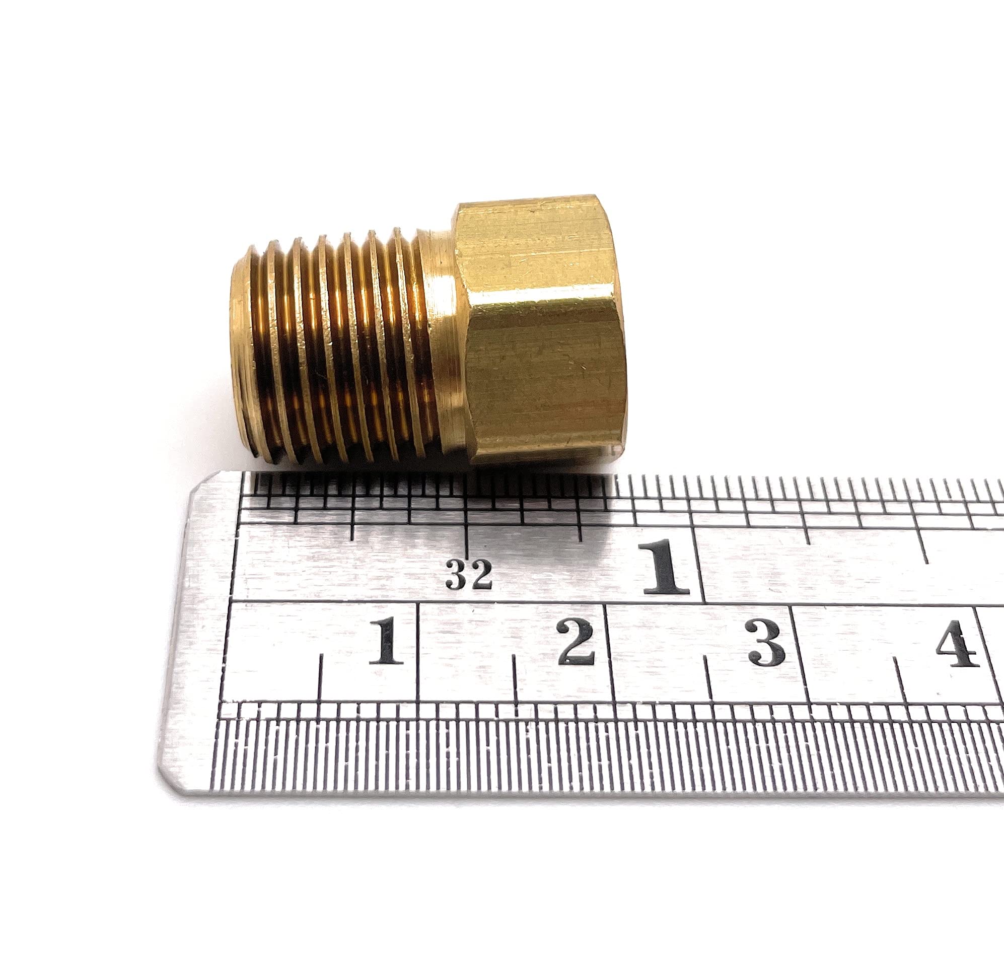 Marshall Excelsior ME2132P Inverted Flare Adapter - 1/4&quot; MNPT x 1/4&quot; Female Flare Plug