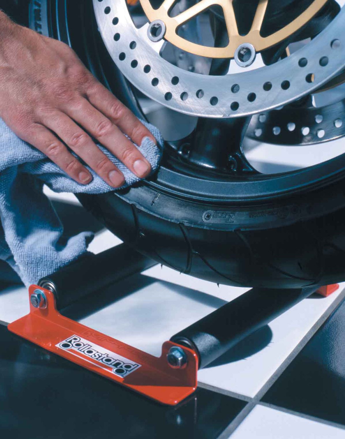 Hardline Products Rs-00001 Rollastand For Sport Bikes, Red Small