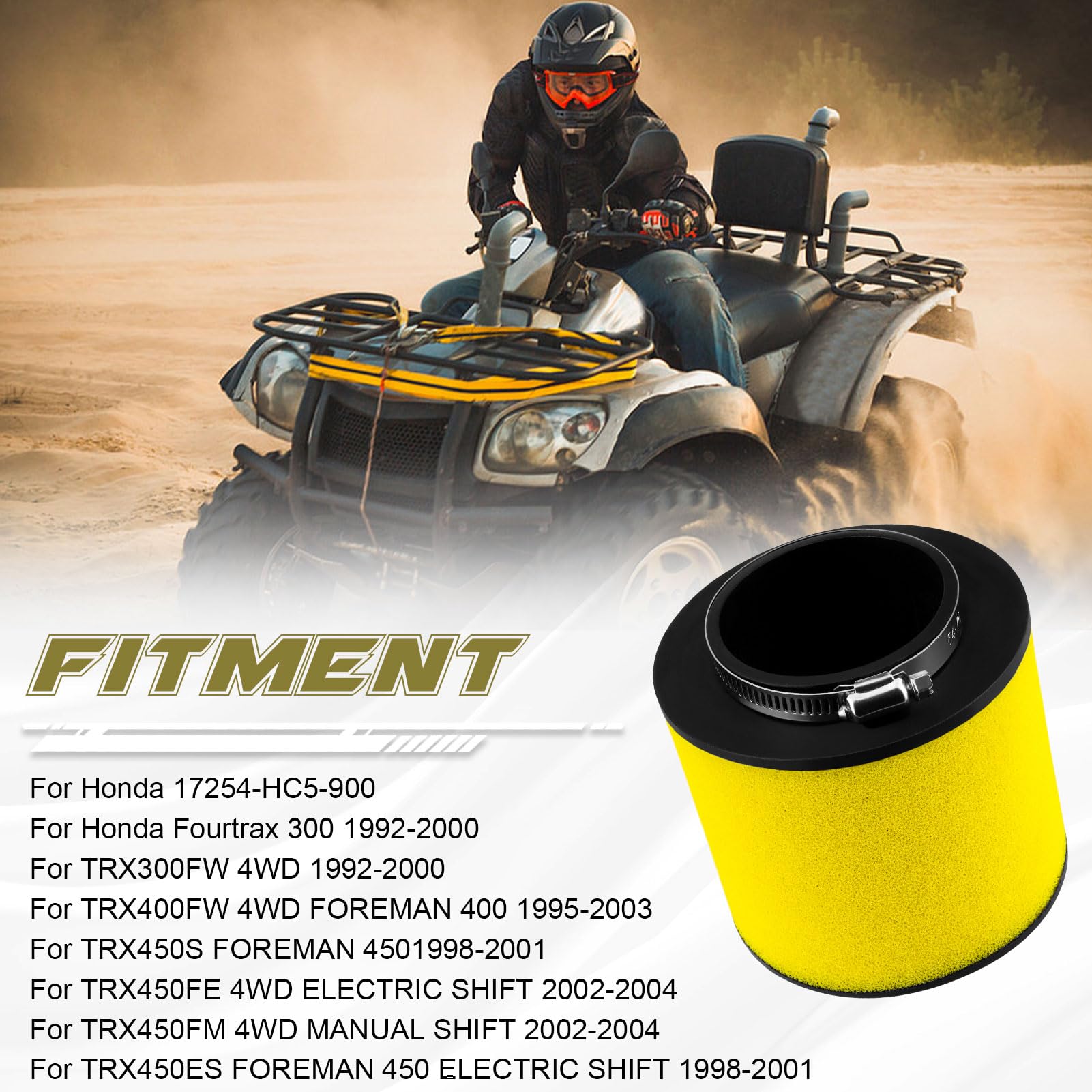 TRX 300 Air Filter for Honda Fourtrax 300 Foreman 450 TRX 300 TRX300FW TRX 400 TRX400FW Foreman 400 TRX 450 TRX450FM TRX450S TRX