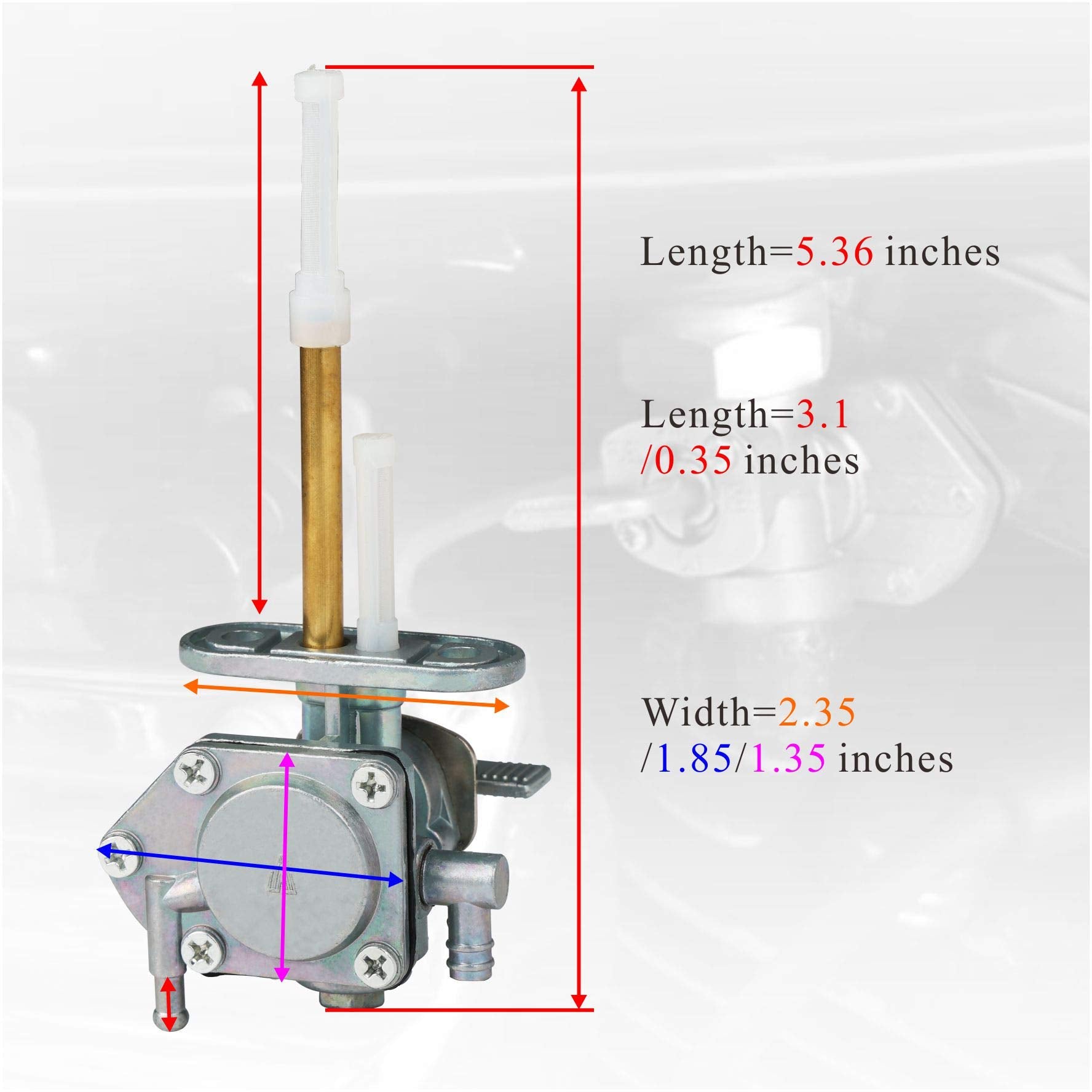 Mayspare Suzuki Lt 80 Fuel Petcock Lt80 Parts Gas Valve Switch Pump Atv Quad 1987-2006