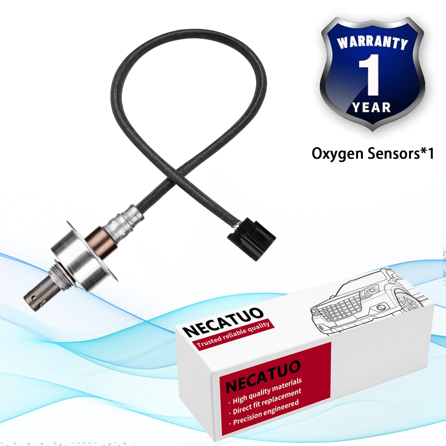 Necatuo 234-9124 Upstream O2 Oxygen Sensor Heated Air Fuel Ratio Compatible With Honda Civic 2007-2011 1.8L L4 For 36531-Rna-003