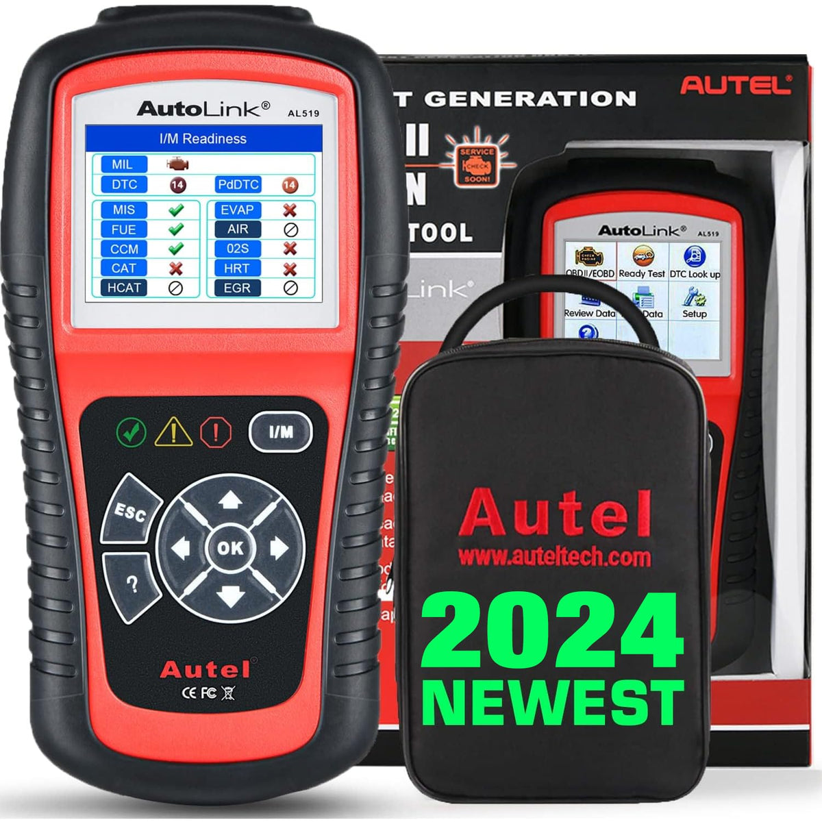 Autel Autolink Al519 Obd2 Scanner Enhanced Mode 6 Car Diagnostic Tool Check Engine Code Reader Can Scan Tool, Advanced Ver. Of A