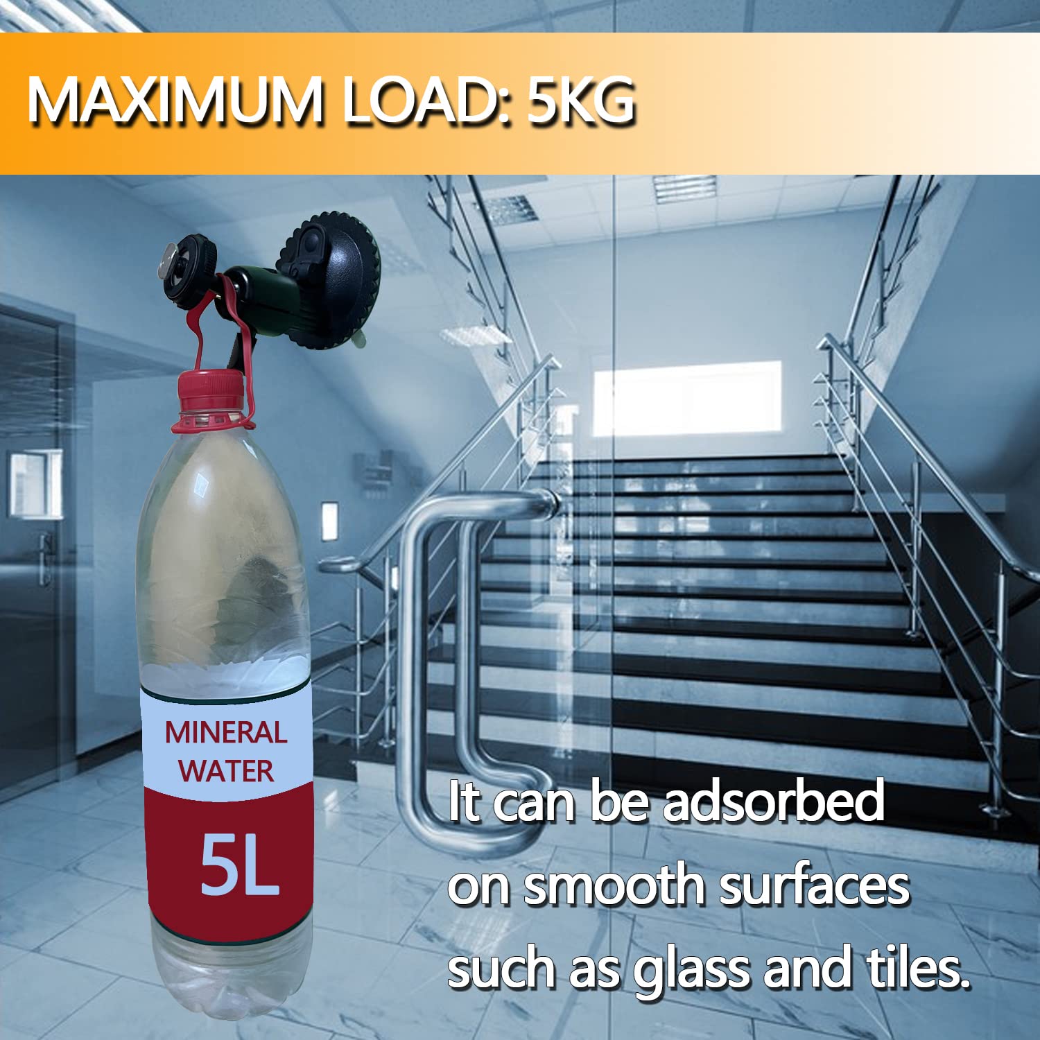 Douxury Windshield Suction Cup Bracket Mount For 7 9 10.1 Inch Monitor Display, Fix The Monitor On Windshield Dash Board, Metal-