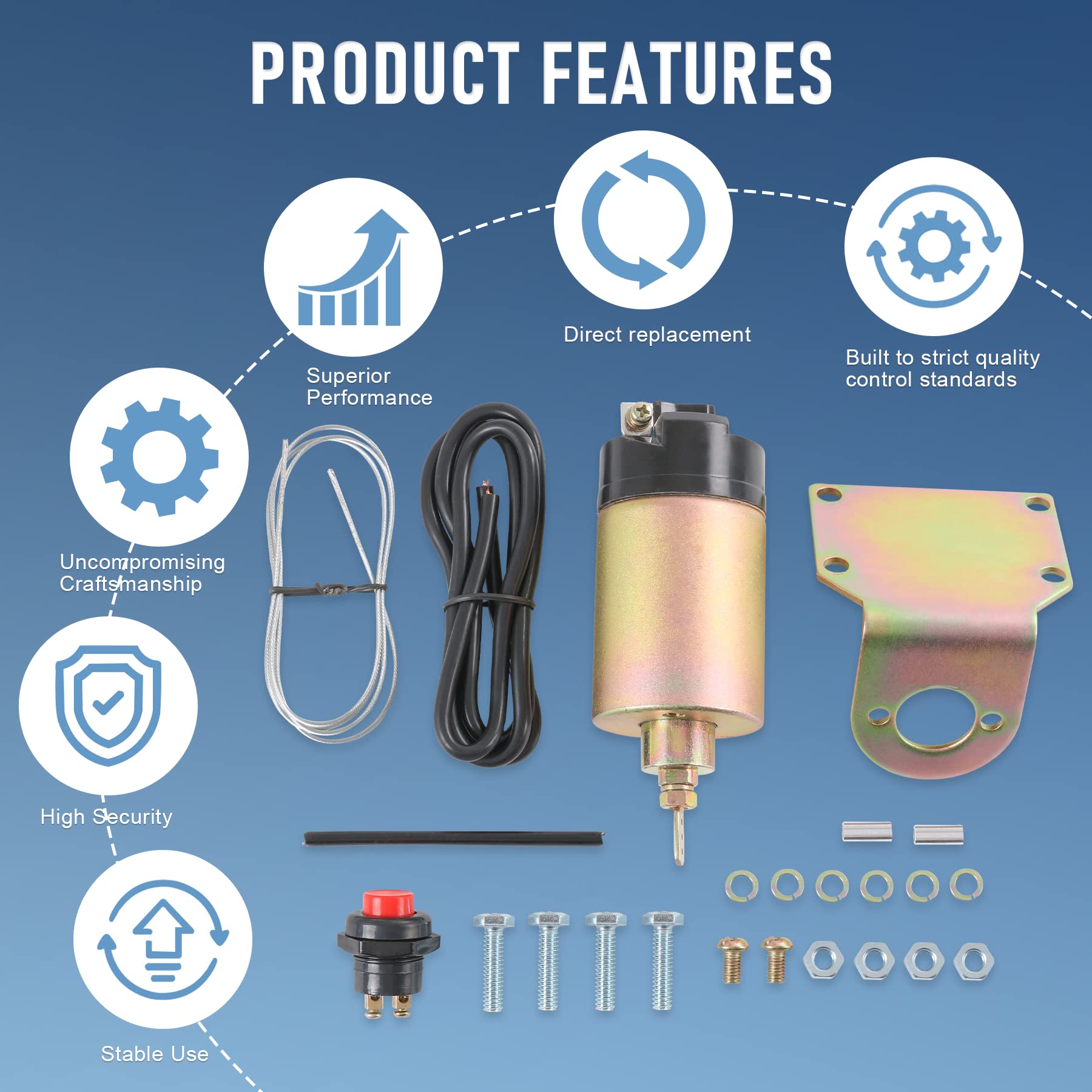 JDMSPEED 60 Pound Shaved Door Handle Trunk Solenoid Popper Kit Street Rod Design to Pop Open The Toughest Doors, Hoods and Trunk