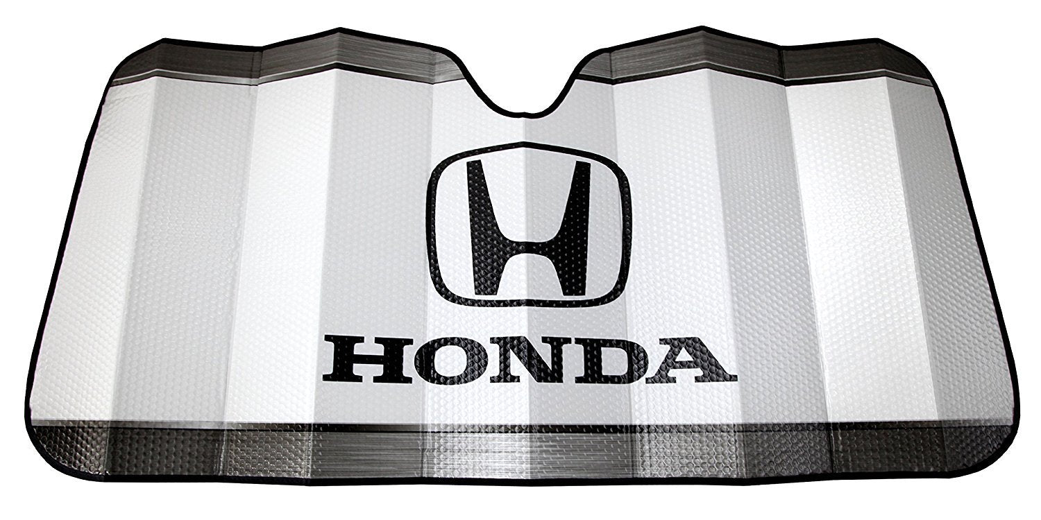 Plasticolor 003714R01 Honda Logo White Accordion Style Car Truck SUV Front Windshield Sunshade