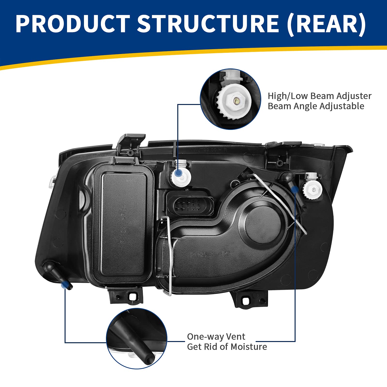 Autosaver88 Headlights Compatible With 1999 2000 2001 2002 2003 2004 2005 Jetta Mk4/Bora Models Only Headlamp Chrome Housing Clear Lens (Do Not Fit Models Made Before May 1999/Mk5 2005 Models)