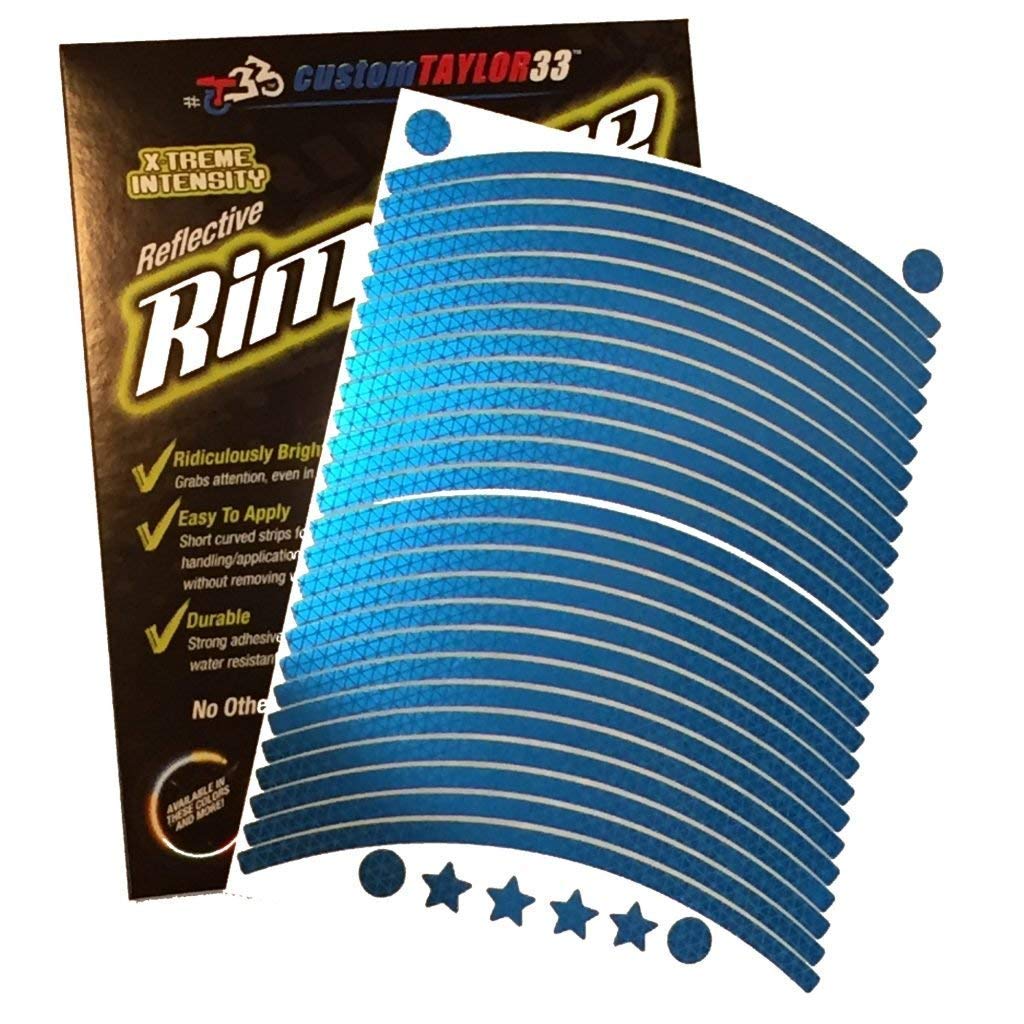 Customtaylor33 (All Vehicles Special Edition Baby Blue High Intensity Grade Reflective Copyrighted Safety Rim Tapes (Must Select Your Rim Size), 20' (Tire Size, For Bicycles/E-Bikes)