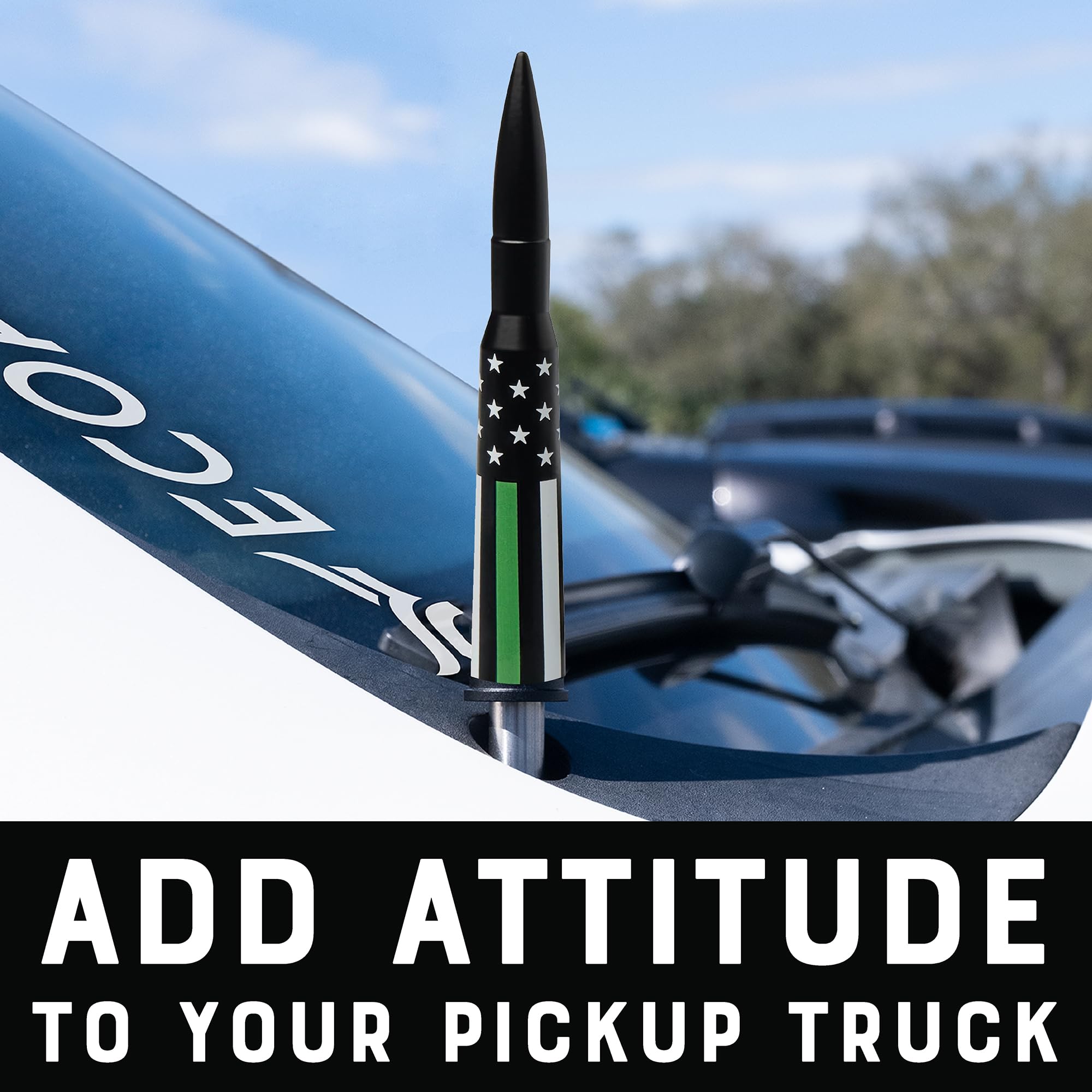 Ecoauto Car Antenna Topper Fits All Chevy & Gmc Truck Model Years - Radio Antenna Topper For Truck Made With Military Grade Alum