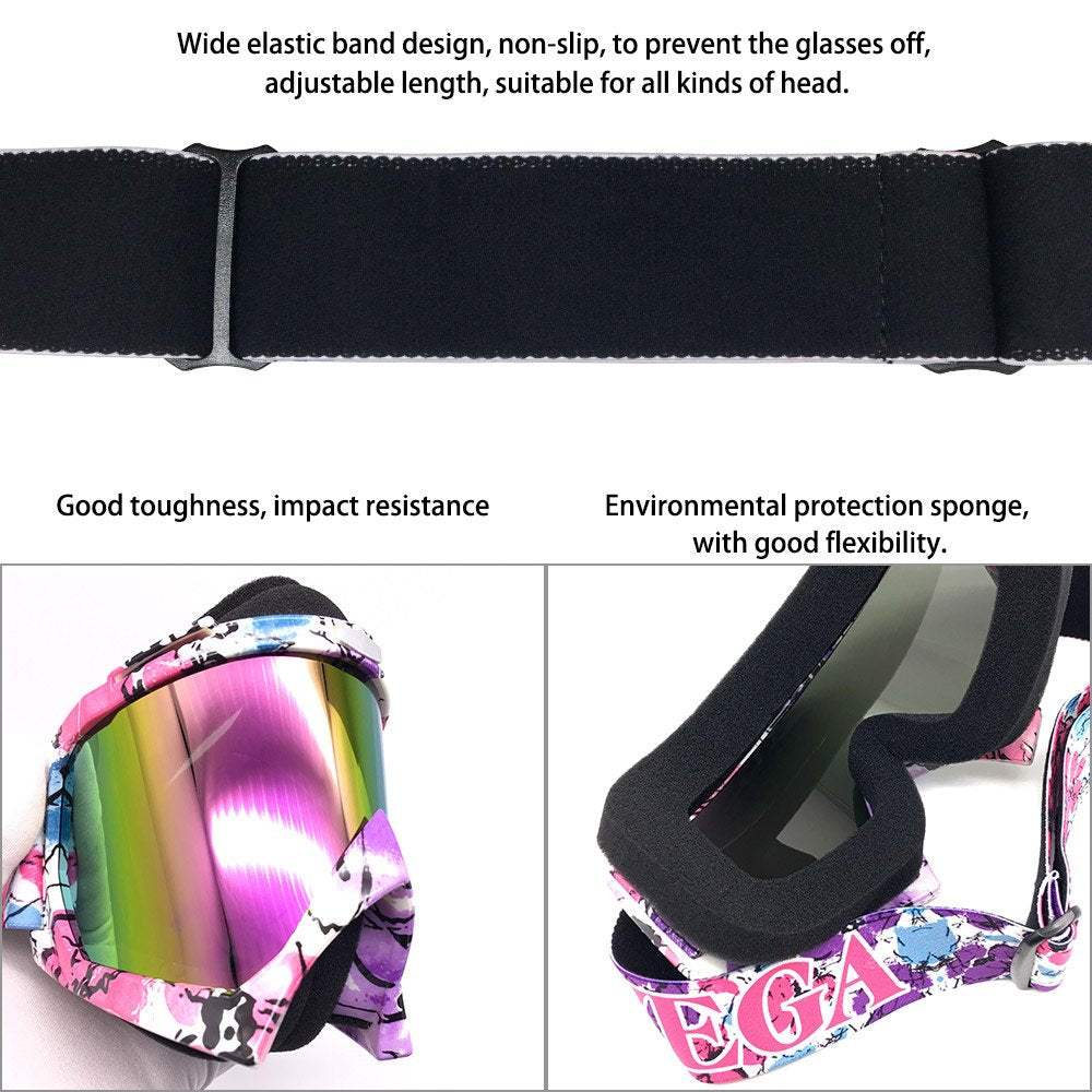 Zdatt Dirt Bike Goggles, Atv Goggles Motorcycle Goggles, Utv Mx Otg Accessories Goggle Glasses & Anti Fog Ski Goggles, Racing Sk