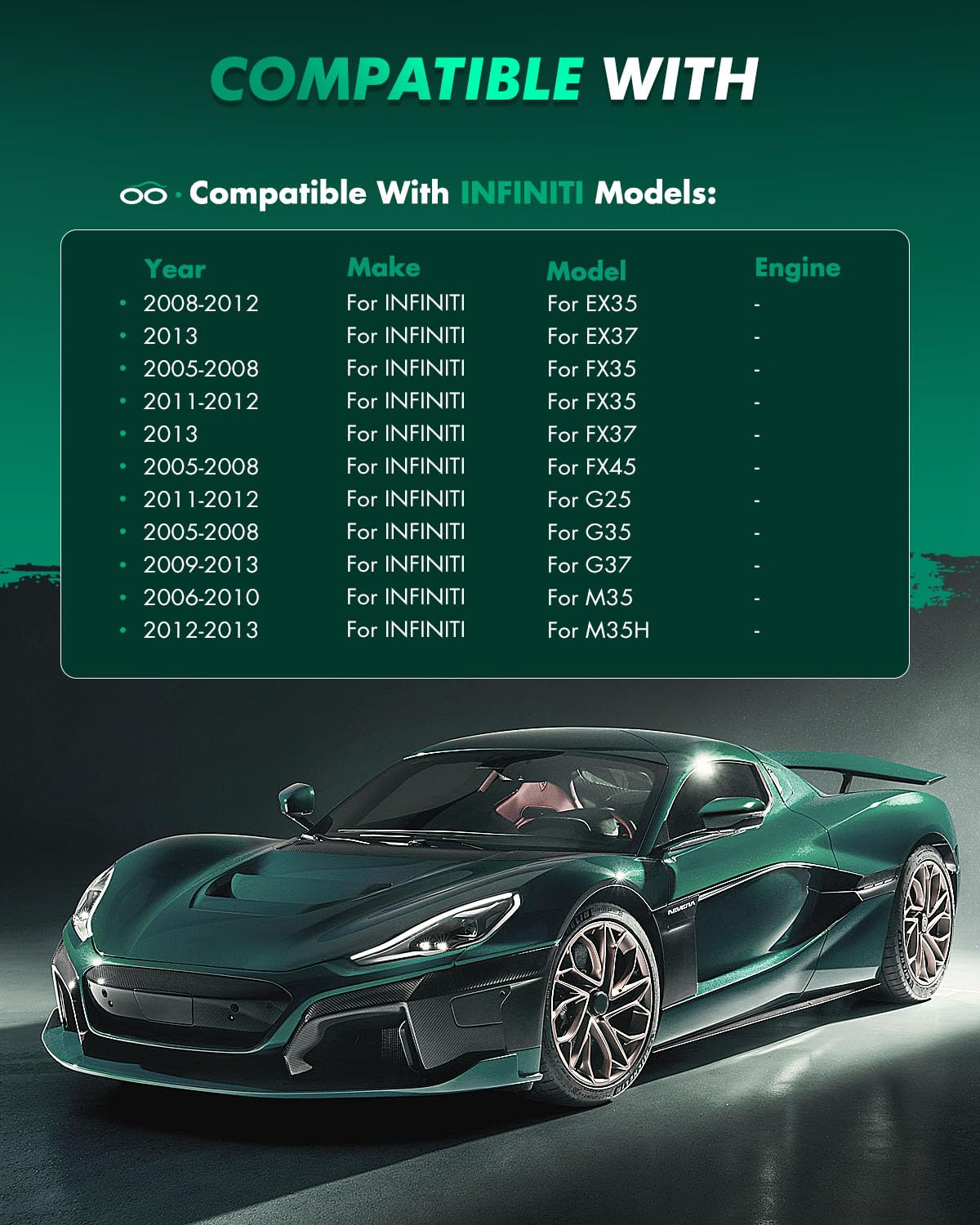 Scitoo Ceramic Disc Brake Pads Set Fit For Infiniti Fx35 Fx45 G35 M35 For Nissan 350Z