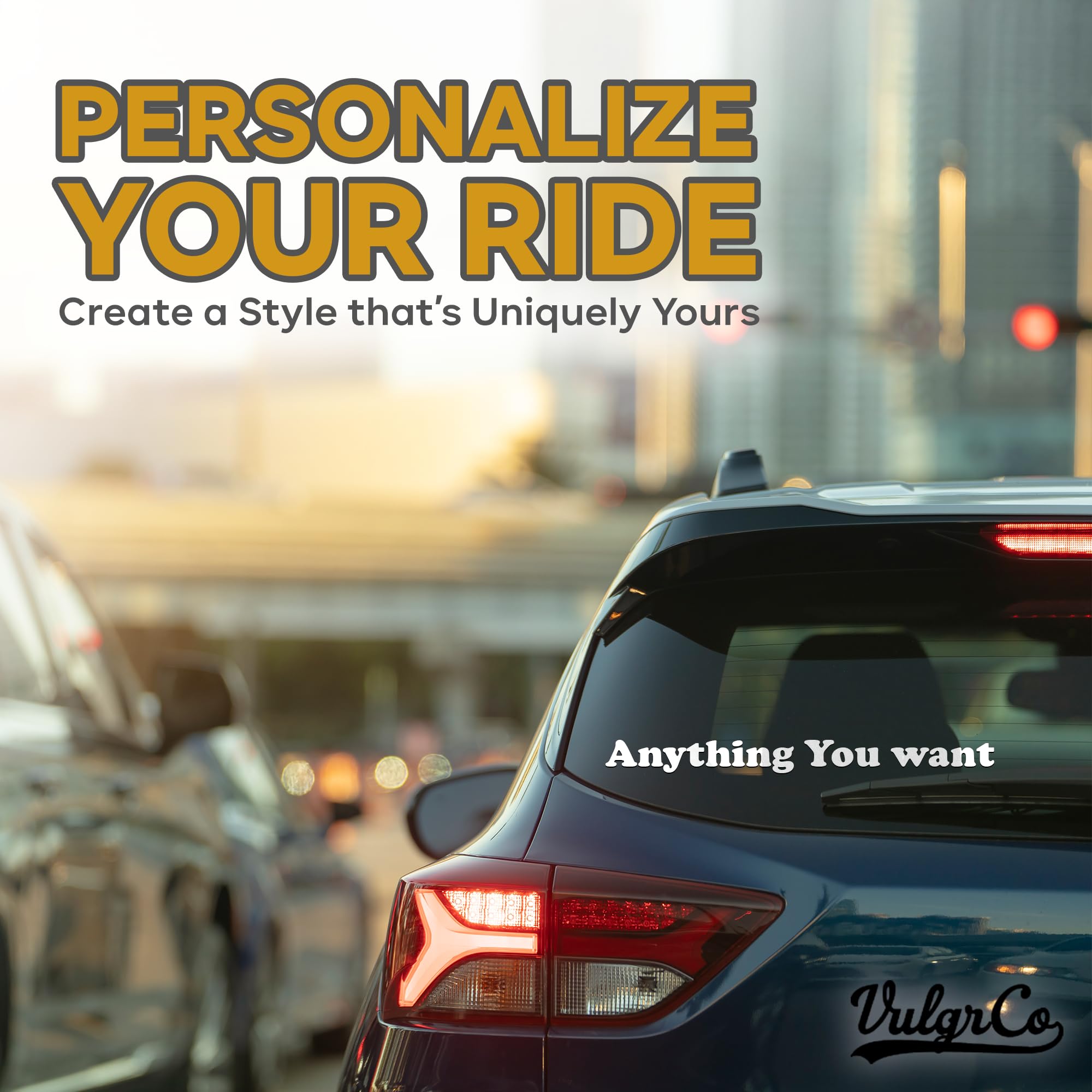 Vulgrco Custom Windshield Decal - Design Your Own Windshield Banner Or Custom Window Decals For Cars, Trucks, Suvs - Durable Vin