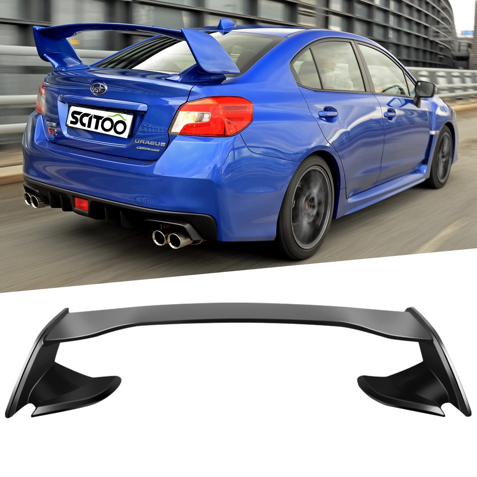 SCITOO Rear Trunk Spoiler Wing for WRX, Bolt-on Rear Wing Trunk Spoiler for Subaru WRX STI Sedan 2015-2021 for Scion tC 2011-201