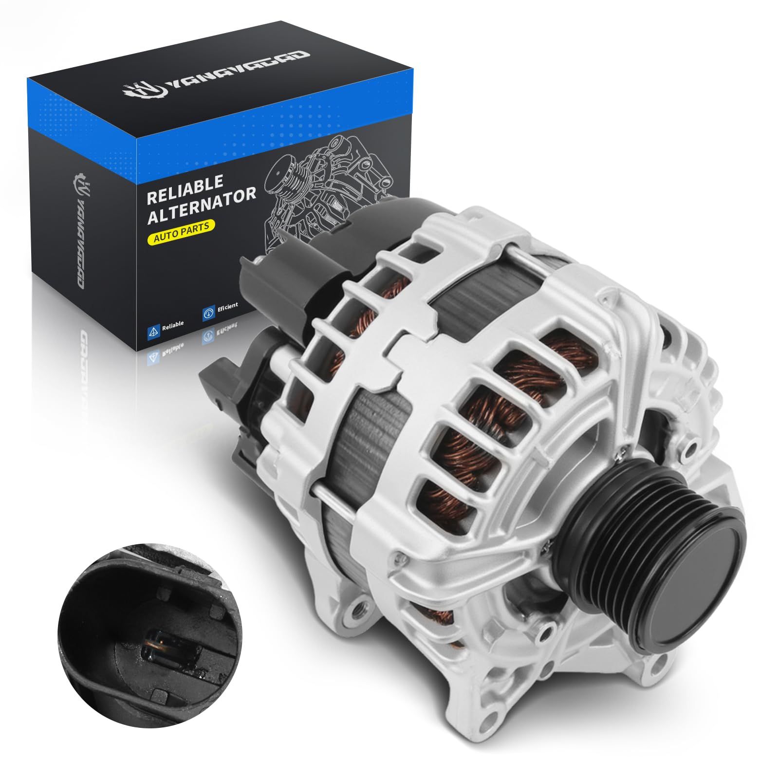 YINAVAGAD Alternator for Mercedes-Benz W205 C300 2015-2017 2018, C253 GLC300 2016-2019, GLC350e 2020, Metris 2018-2021, Metris 2