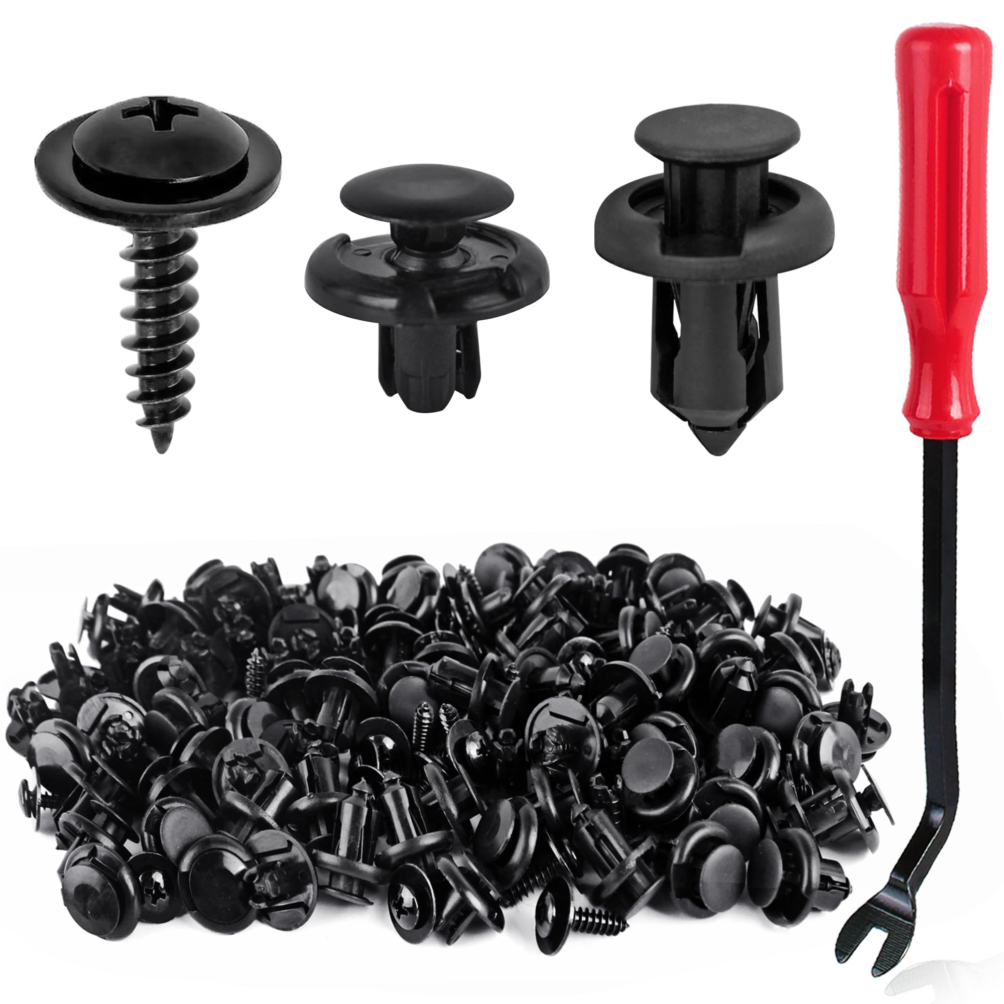 Xislet 3 in 1 Wheelhouse Liner Screw 90114-SE0-000 with 91503-SZ3-003 Bumper Fastener Compatible with Honda Acura Accord Civic M