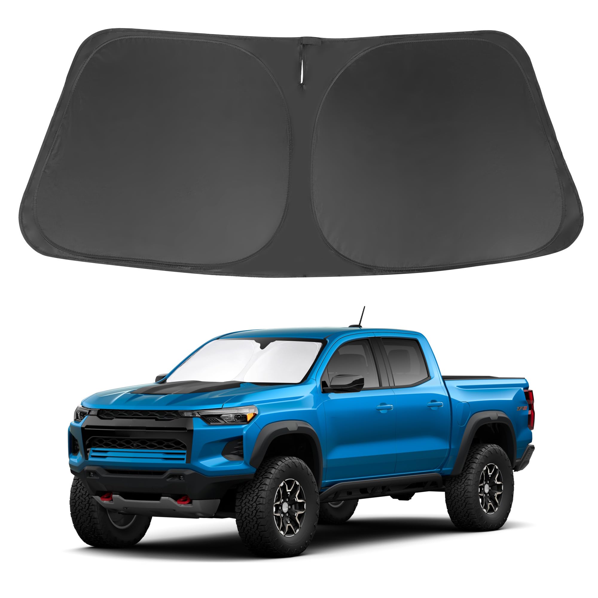 Windshield Sun Shade Compatible With 2019-2024 2025 Chevrolet/Chevy Silverado 1500 Accessories Regular Cab, Crew Cab, Double Cab